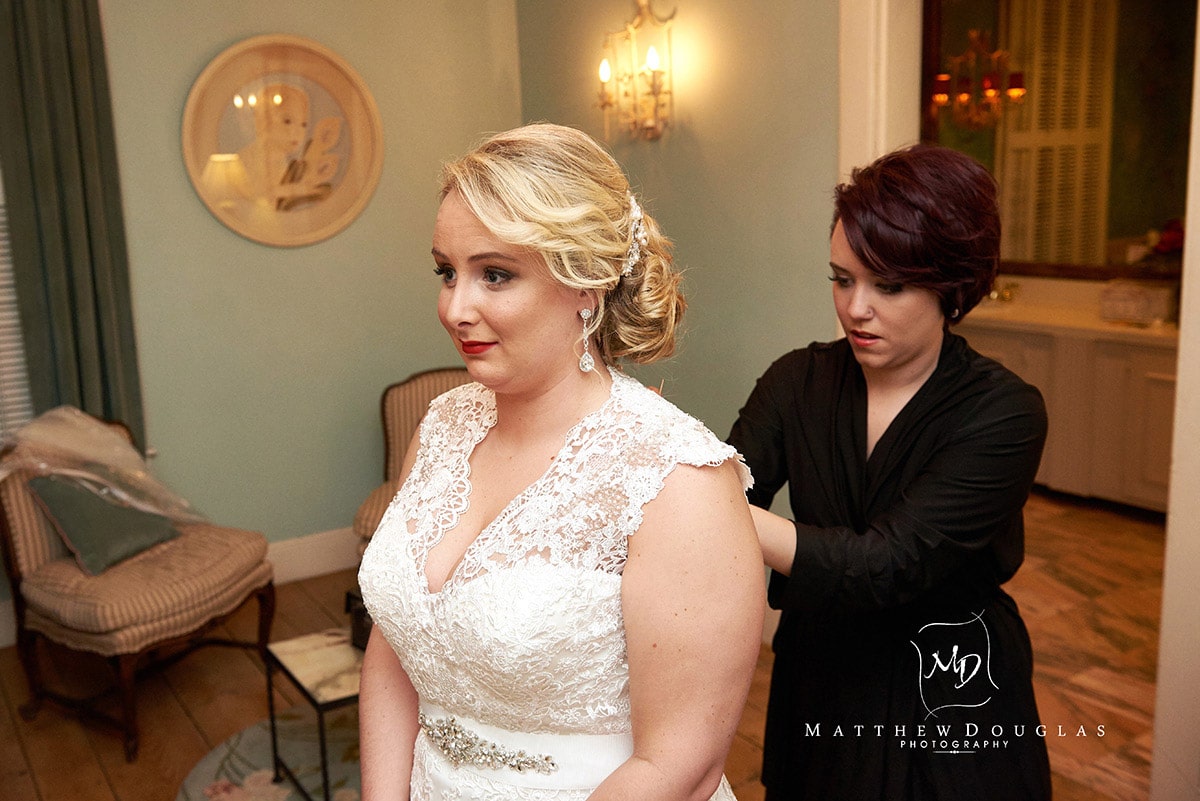 Bride getting ready photo at Davids Country Inn