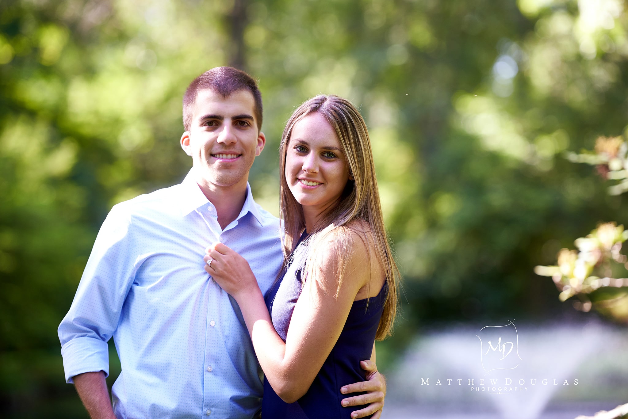 Engagement photos at the Hunterdon County Arboretum