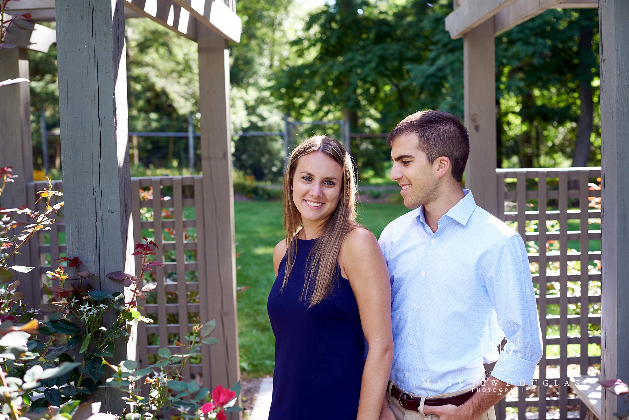 Engagement photos at the Hunterdon County Arboretum