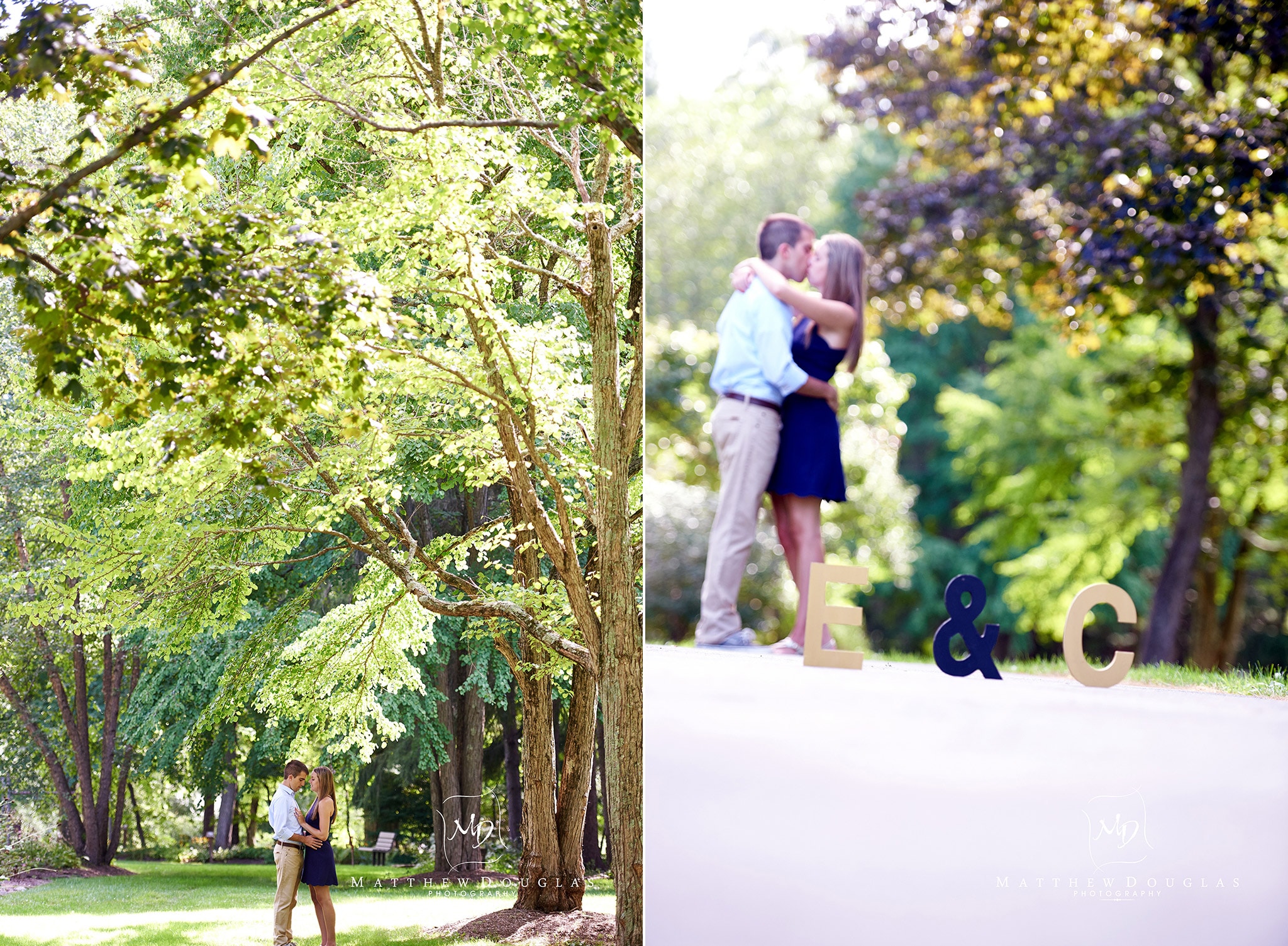 Engagement photos at the Hunterdon County Arboretum