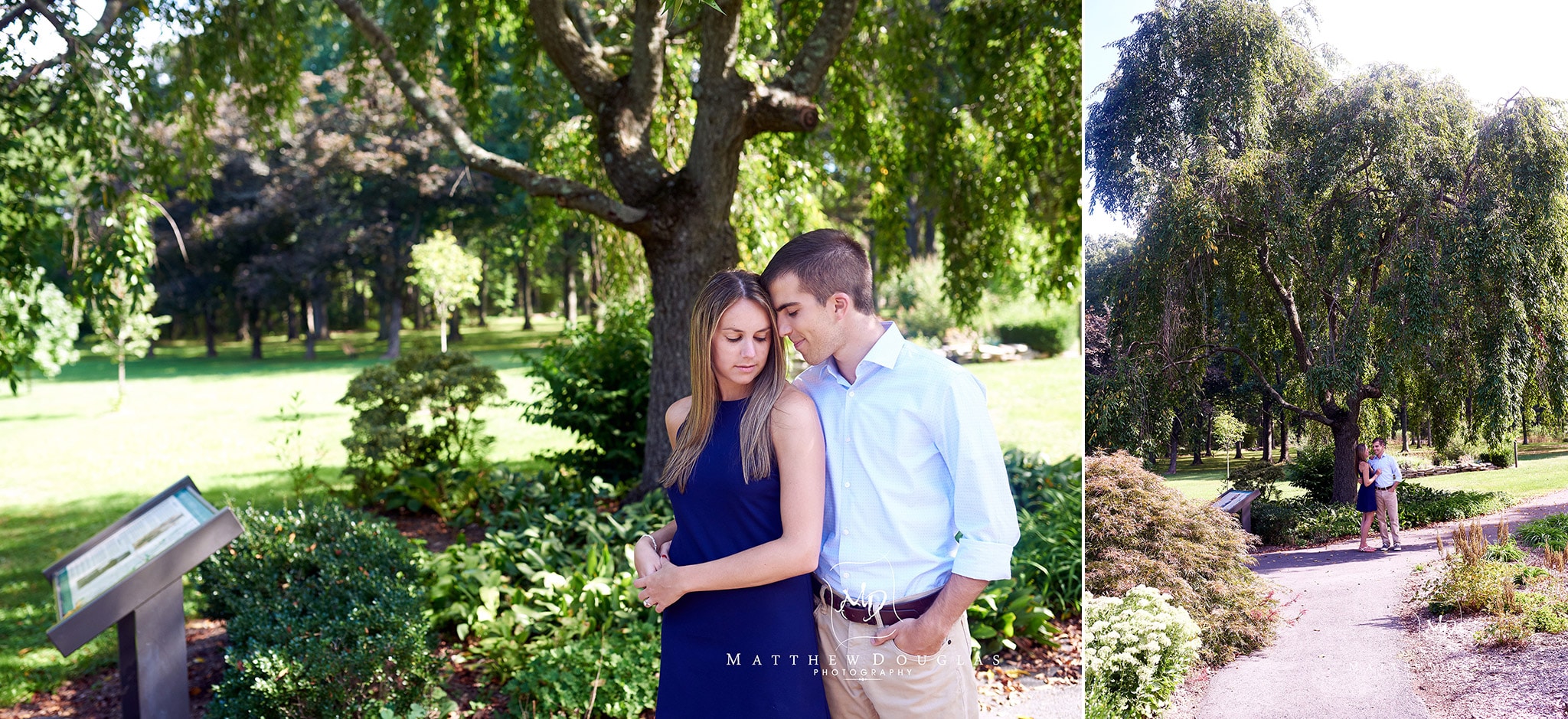 Engagement photos at the Hunterdon County Arboretum