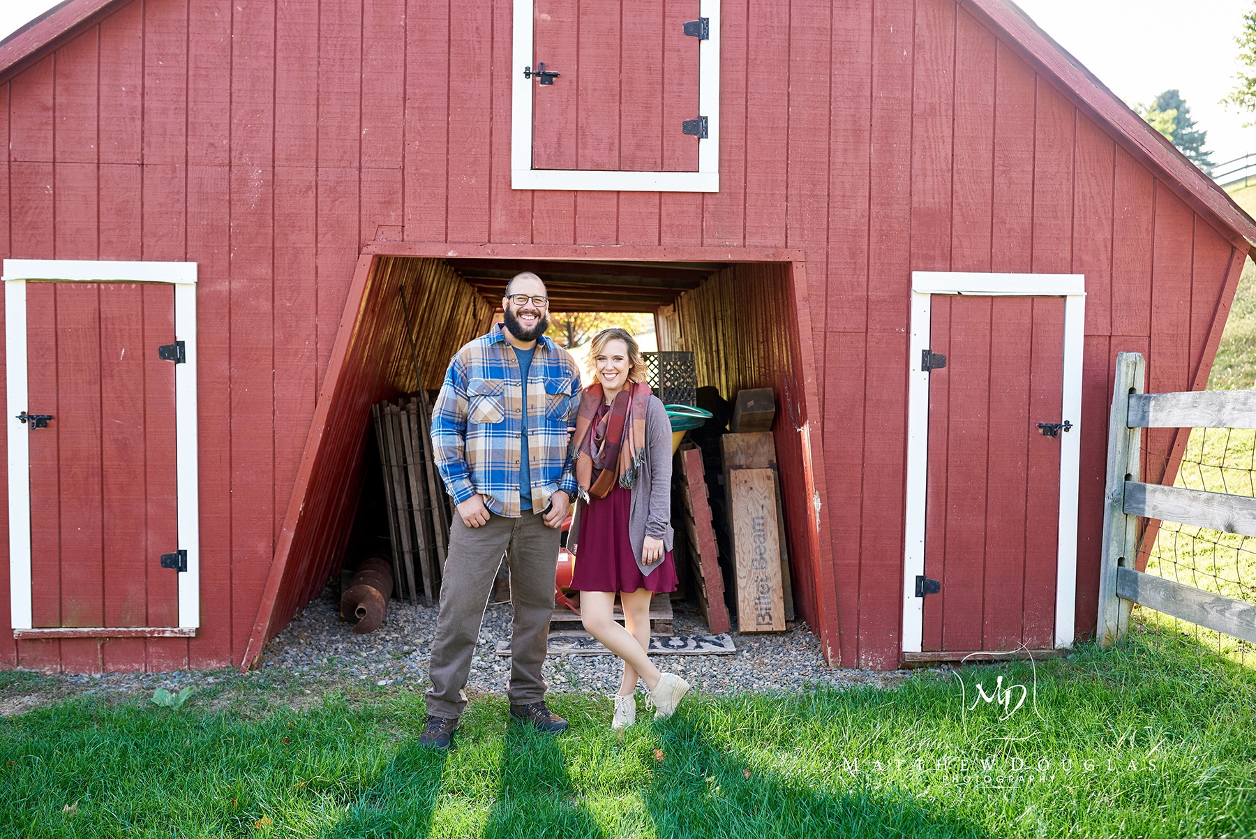 Engagement photos on a family farm in Hunterdon County NJ
