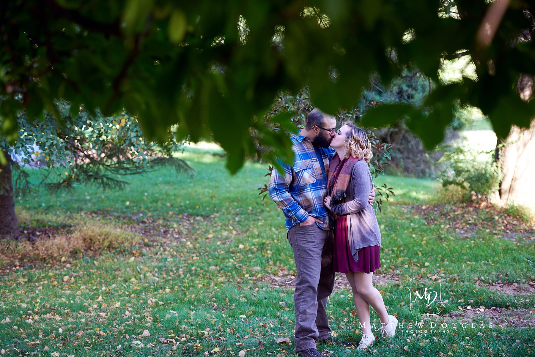 Engagement photos on a family farm in Hunterdon County NJ