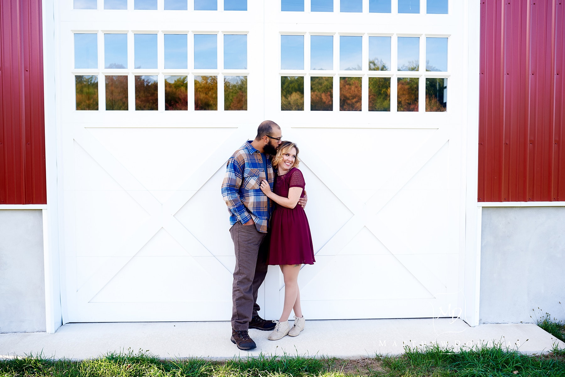 Engagement photos on a family farm in Hunterdon County NJ