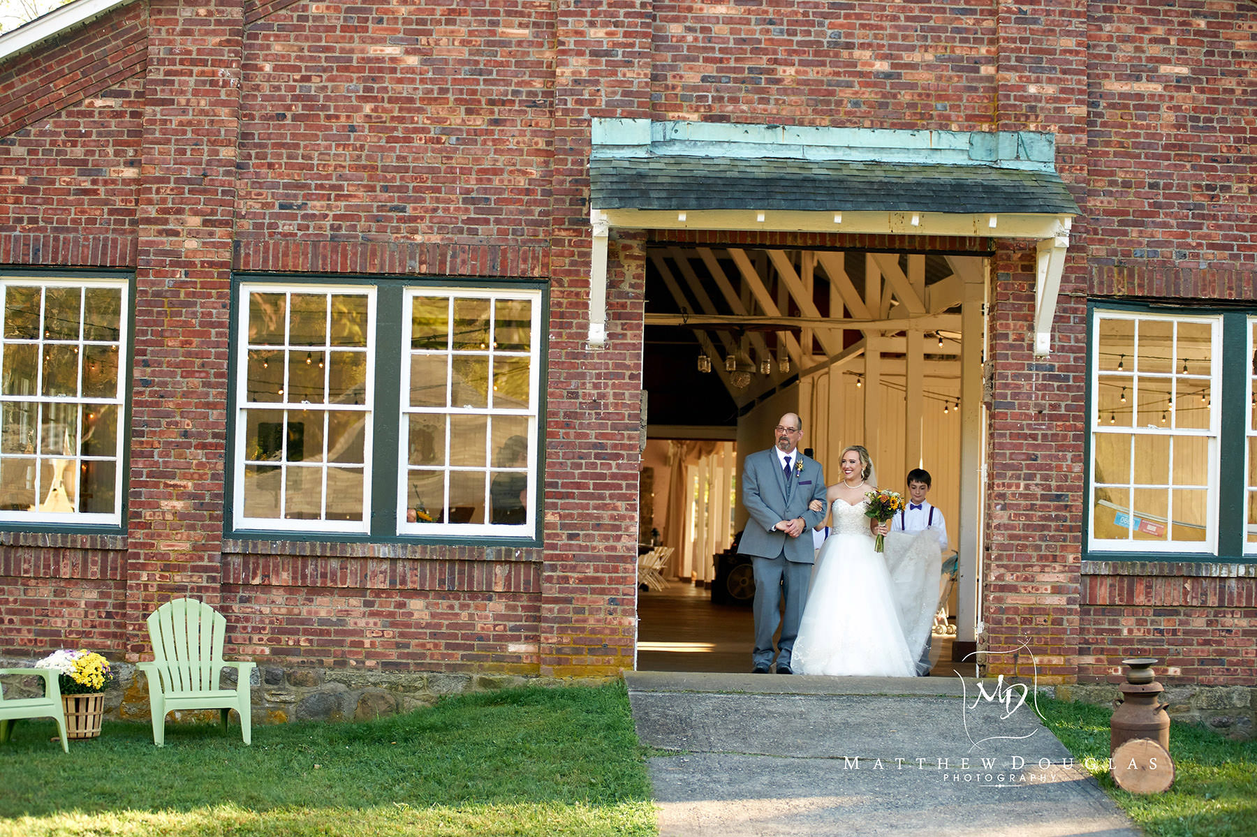 Bride before ceremony at brady life camp
