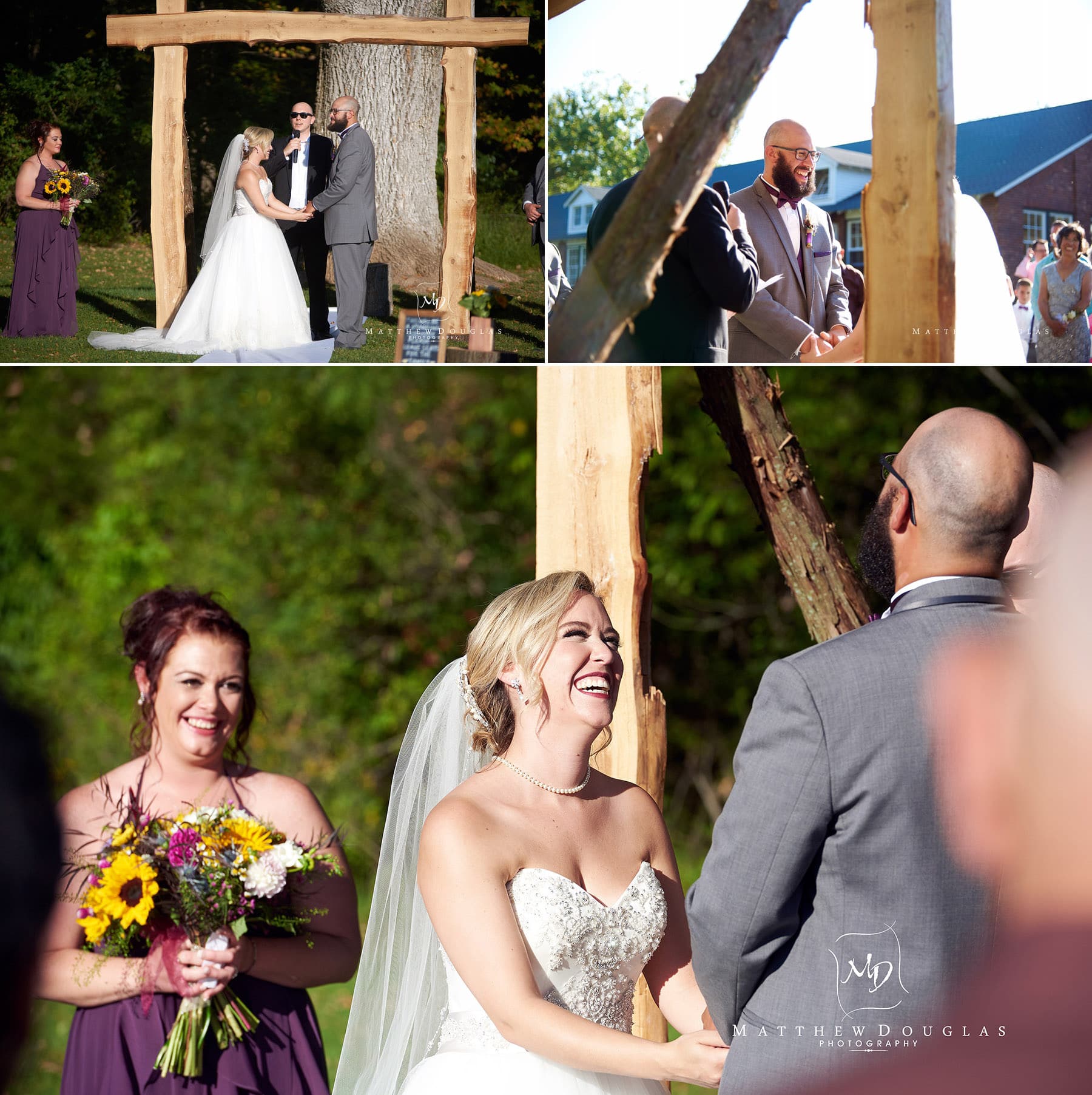 wedding ceremony at brady life camp
