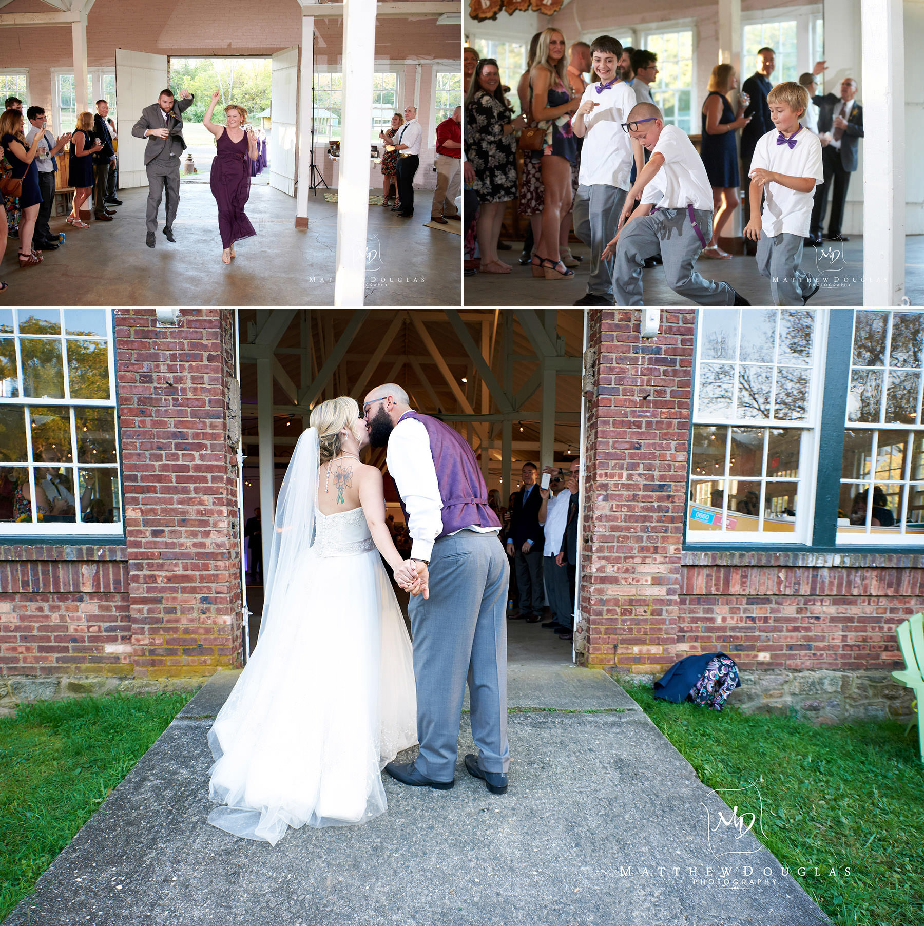 grand wedding entrance at brady life camp