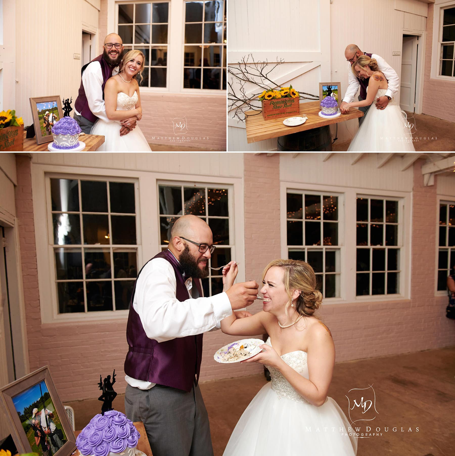 wedding cake cutting at brady life camp