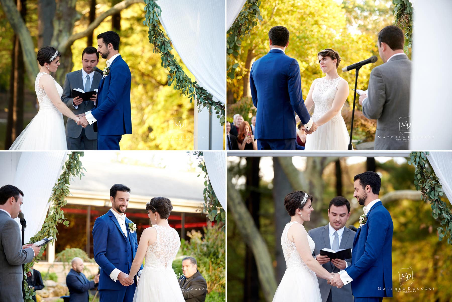 fall wedding ceremony at The Estate at Farrington Lake