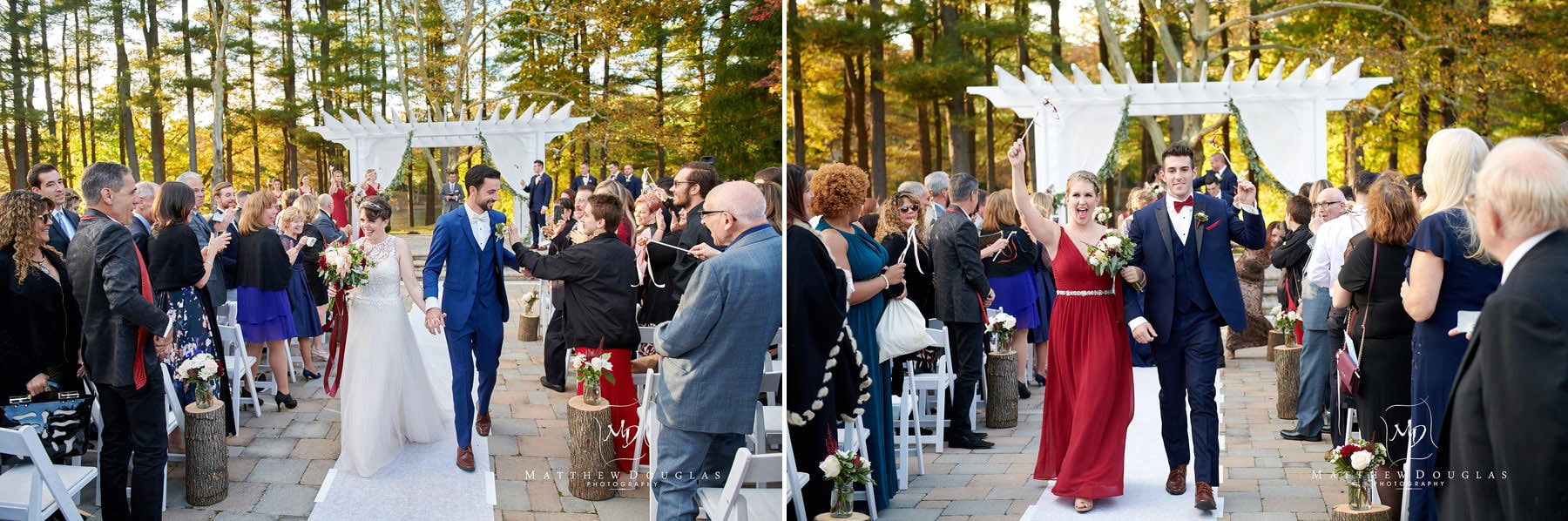 ceremony exit photos at The Estate at Farrington Lake
