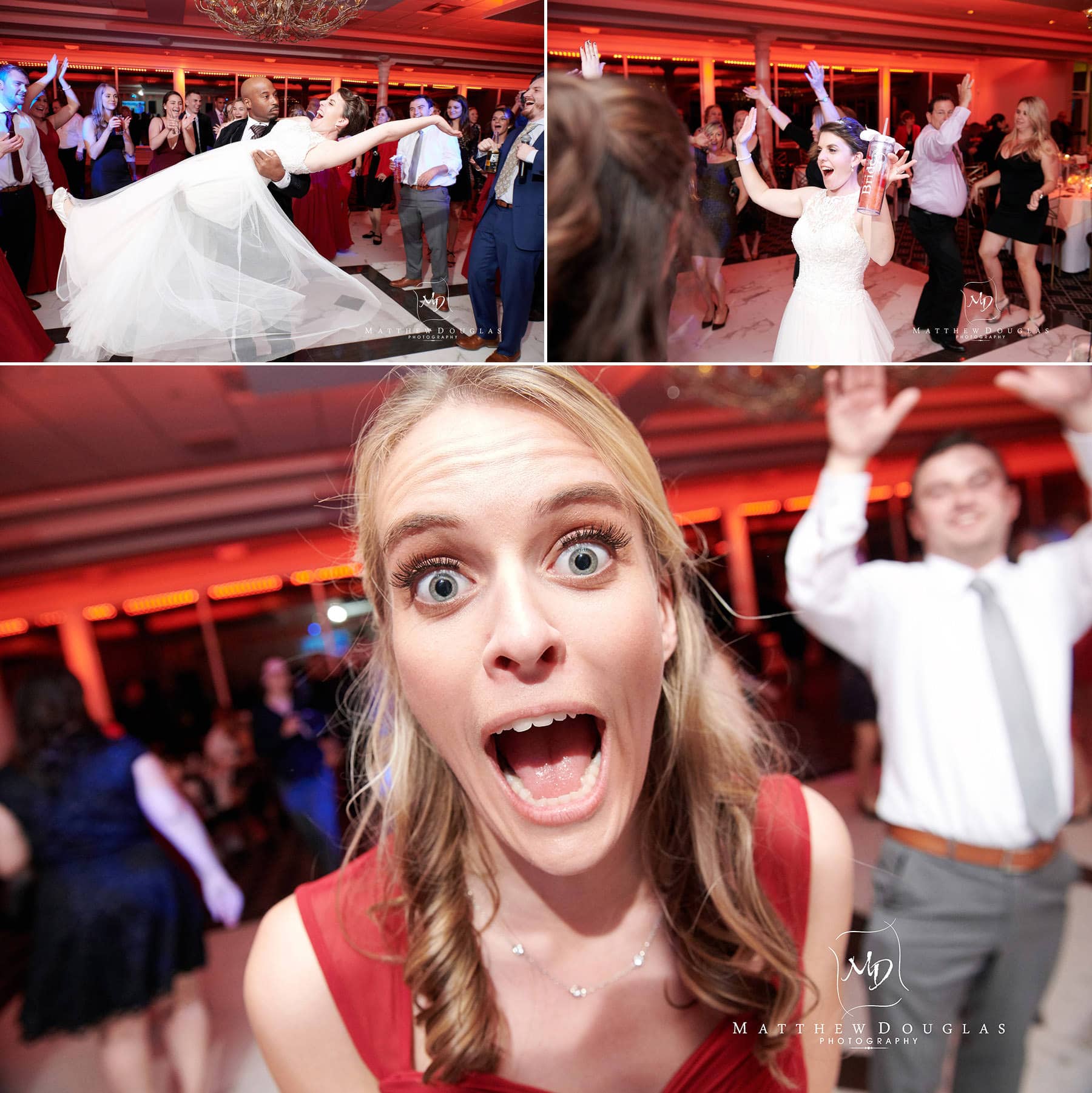 wedding dancing crazy at The Estate at Farrington Lake