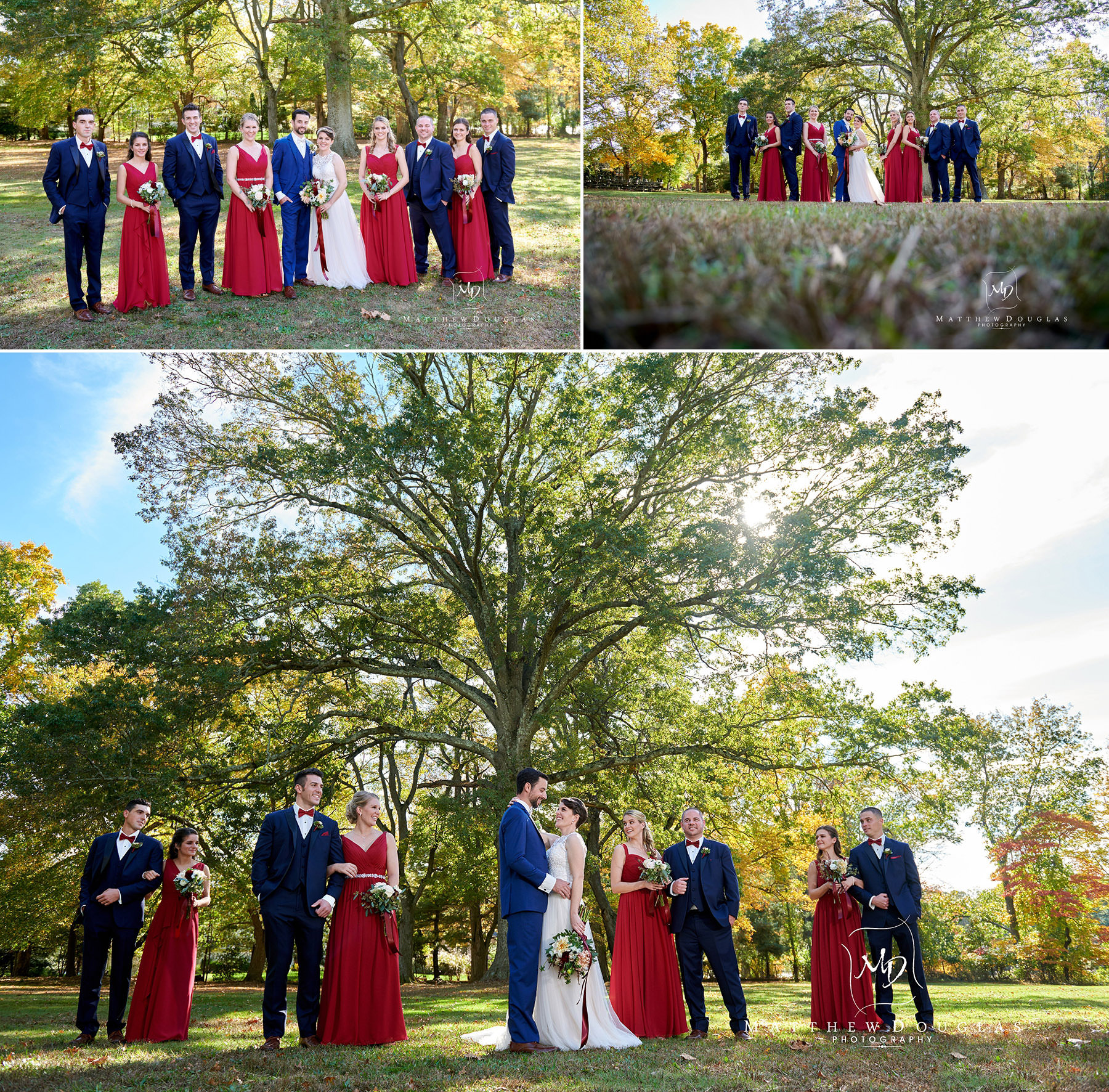 wedding party photos at The Estate at Farrington Lake