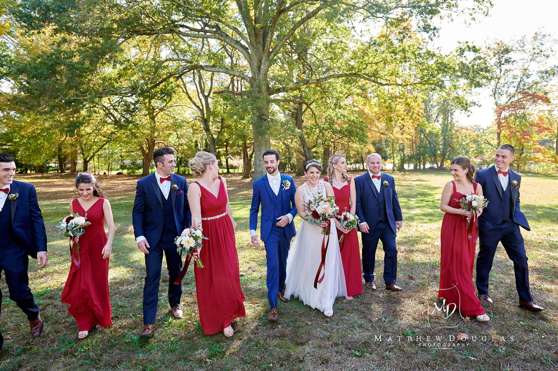 wedding party at The Estate at Farrington Lake