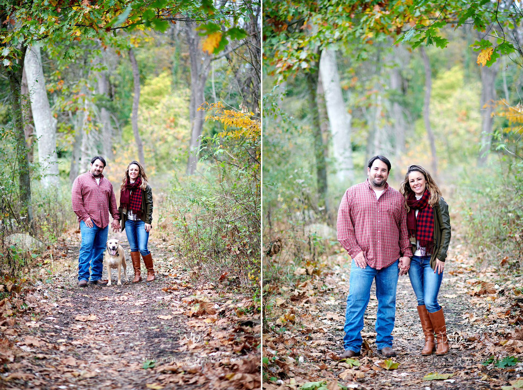 hunterdon county nj fall engagement photo