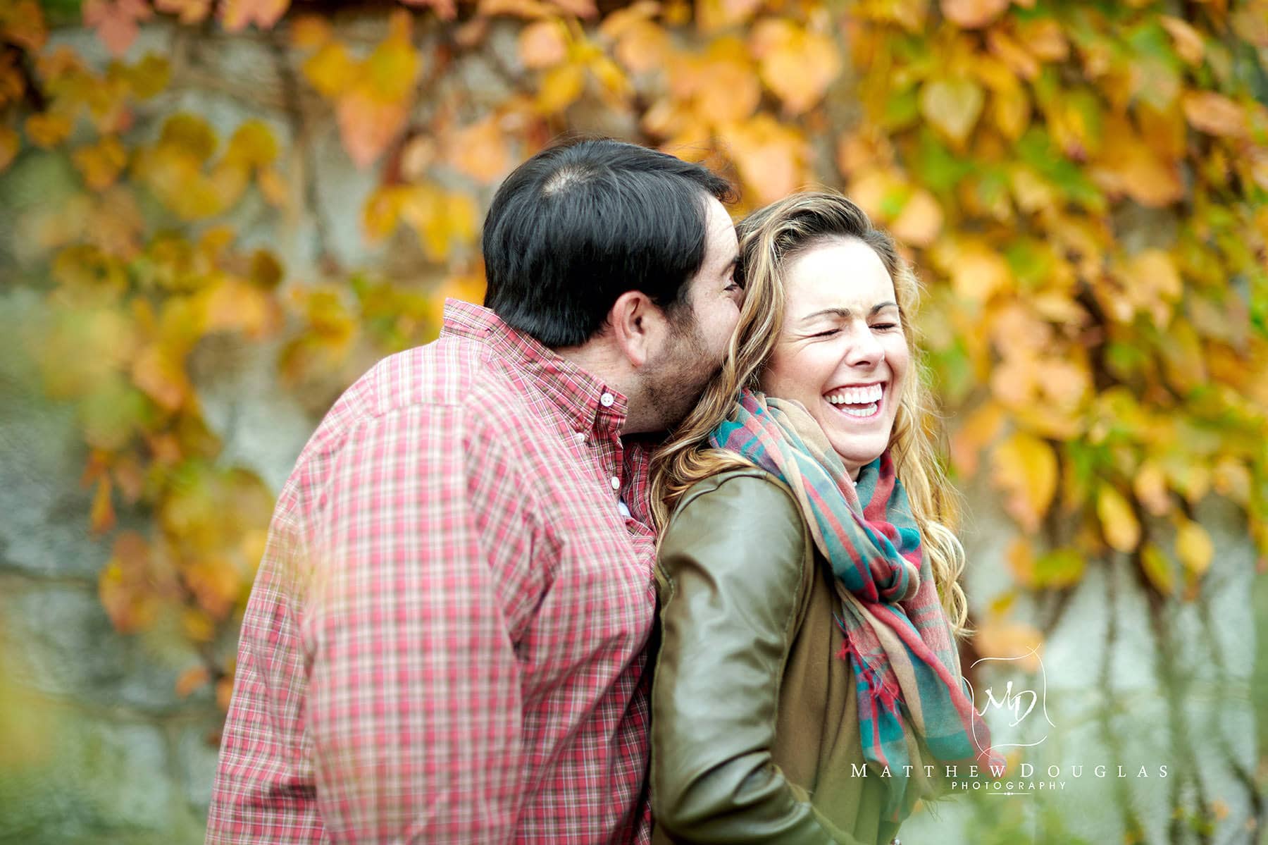 happy engagement photo