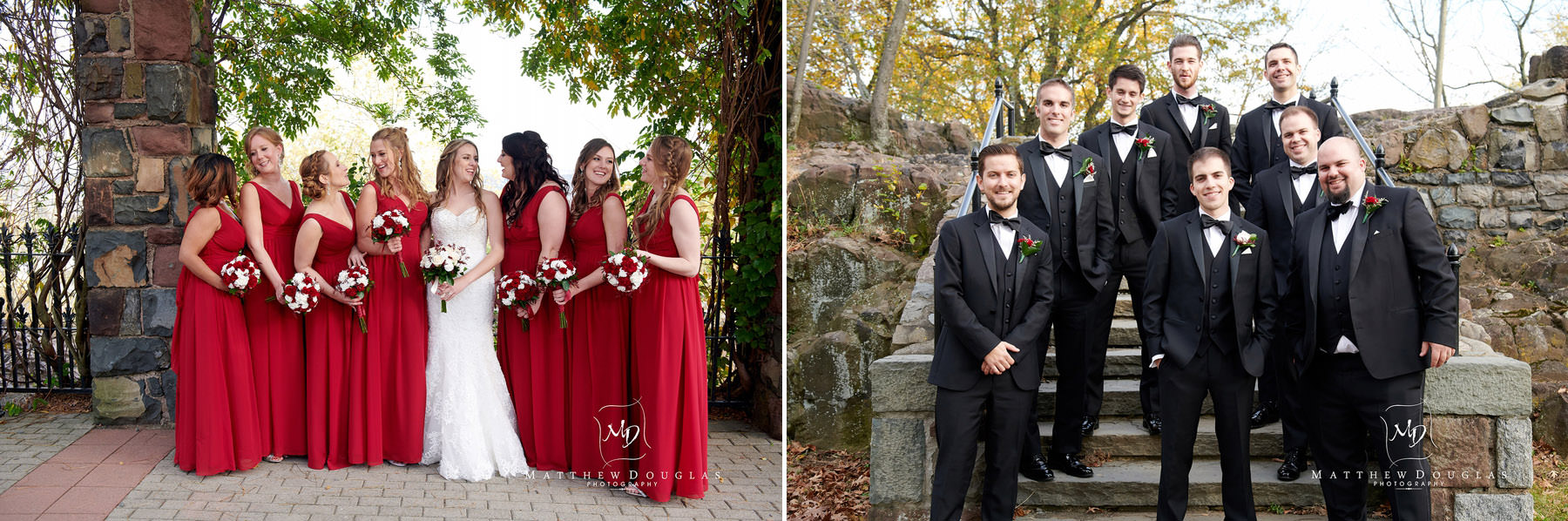 bridesmaids and groomsmen photo garret mountain
