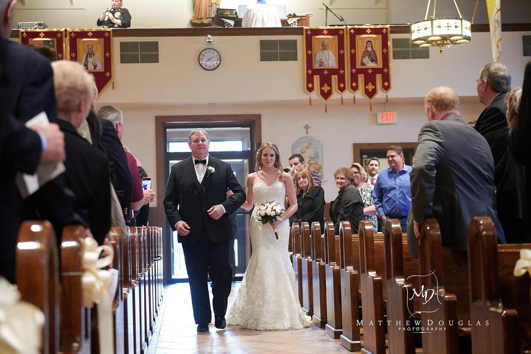 bride walking down aisle photo