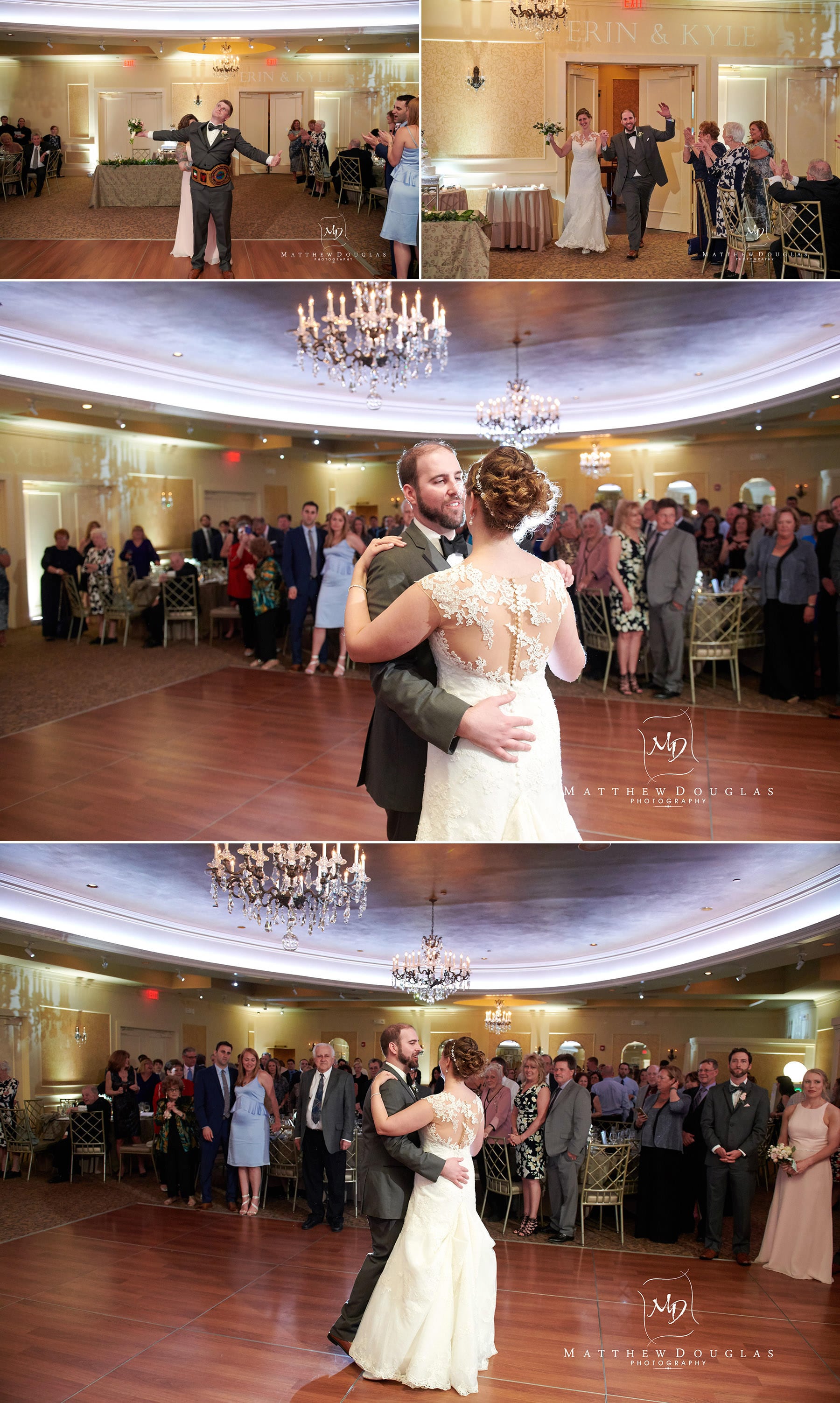 farmhouse at the grand colonial wedding first dance