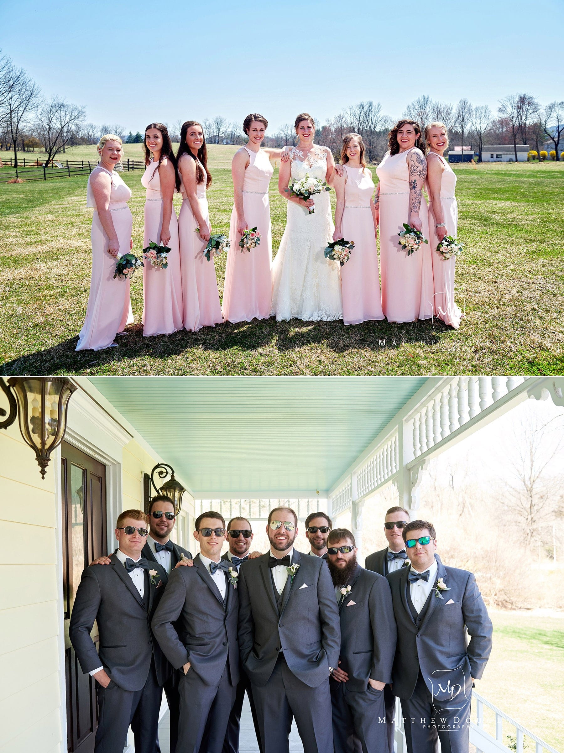 bridesmaids and groomsmen