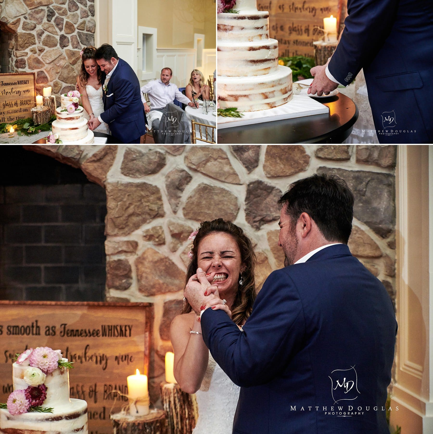 ryland inn wedding cake cutting