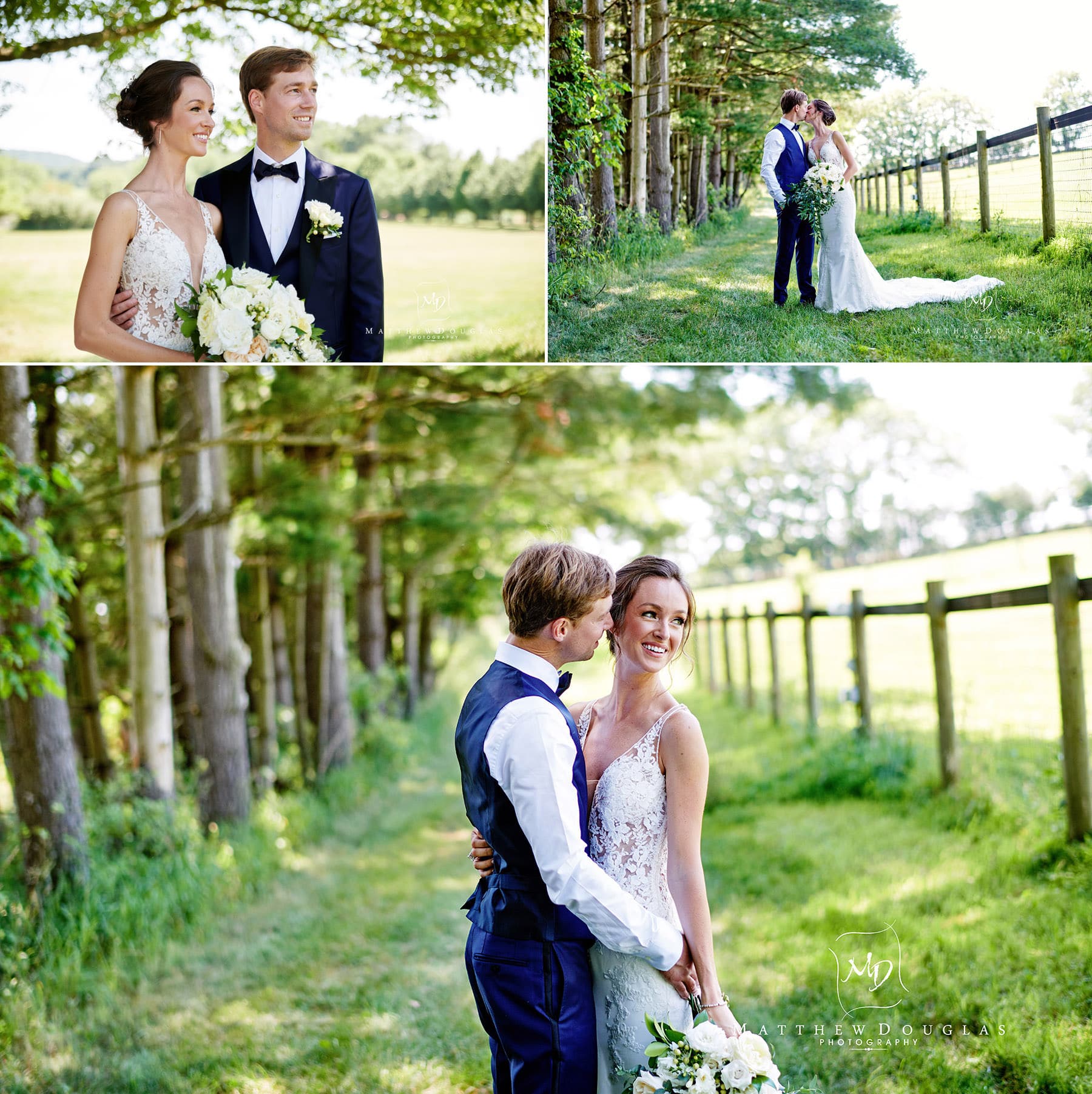 wedding photos at a horse farm