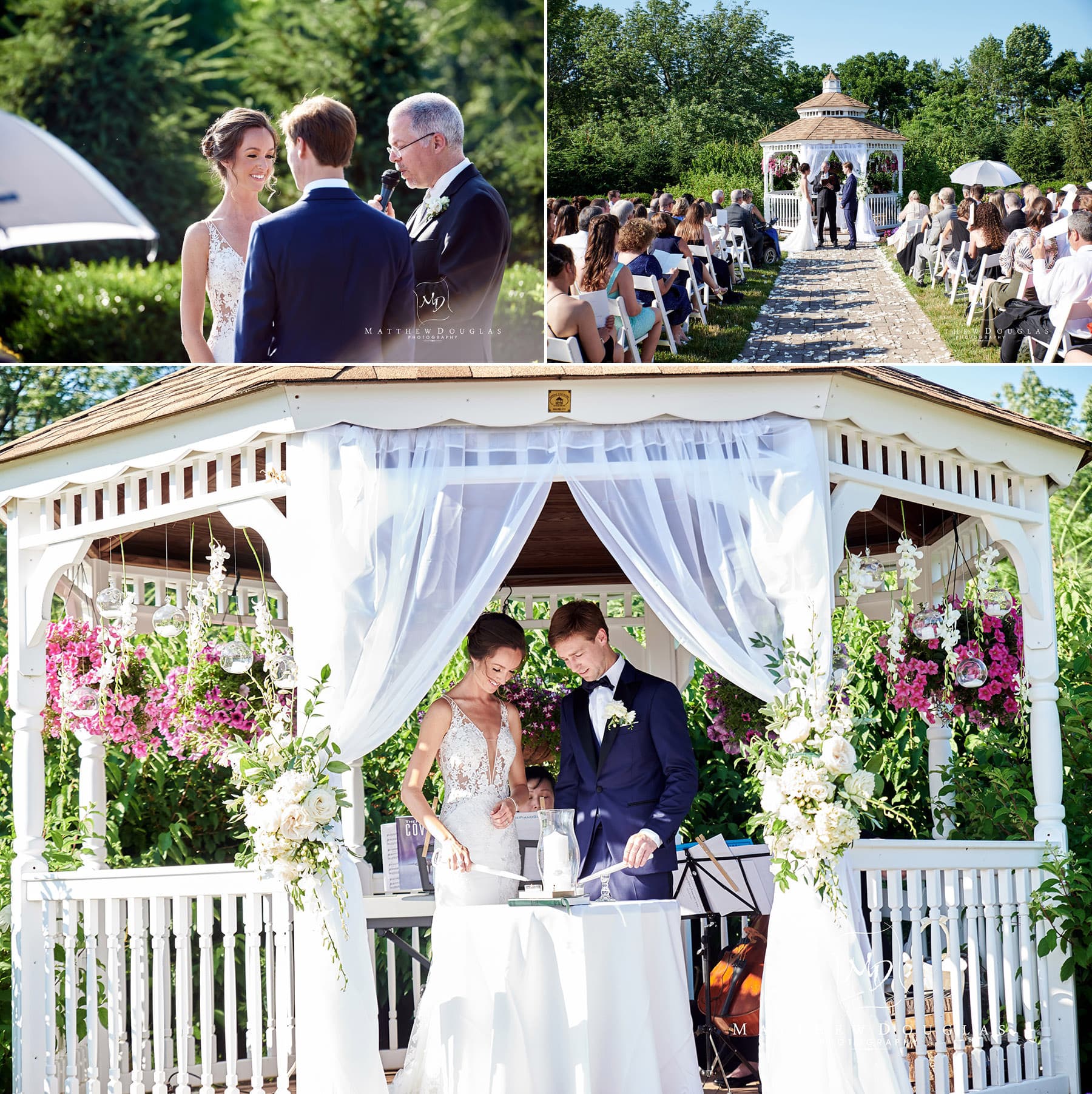 wedding ceremony photo at farmhouse at the grand colonial