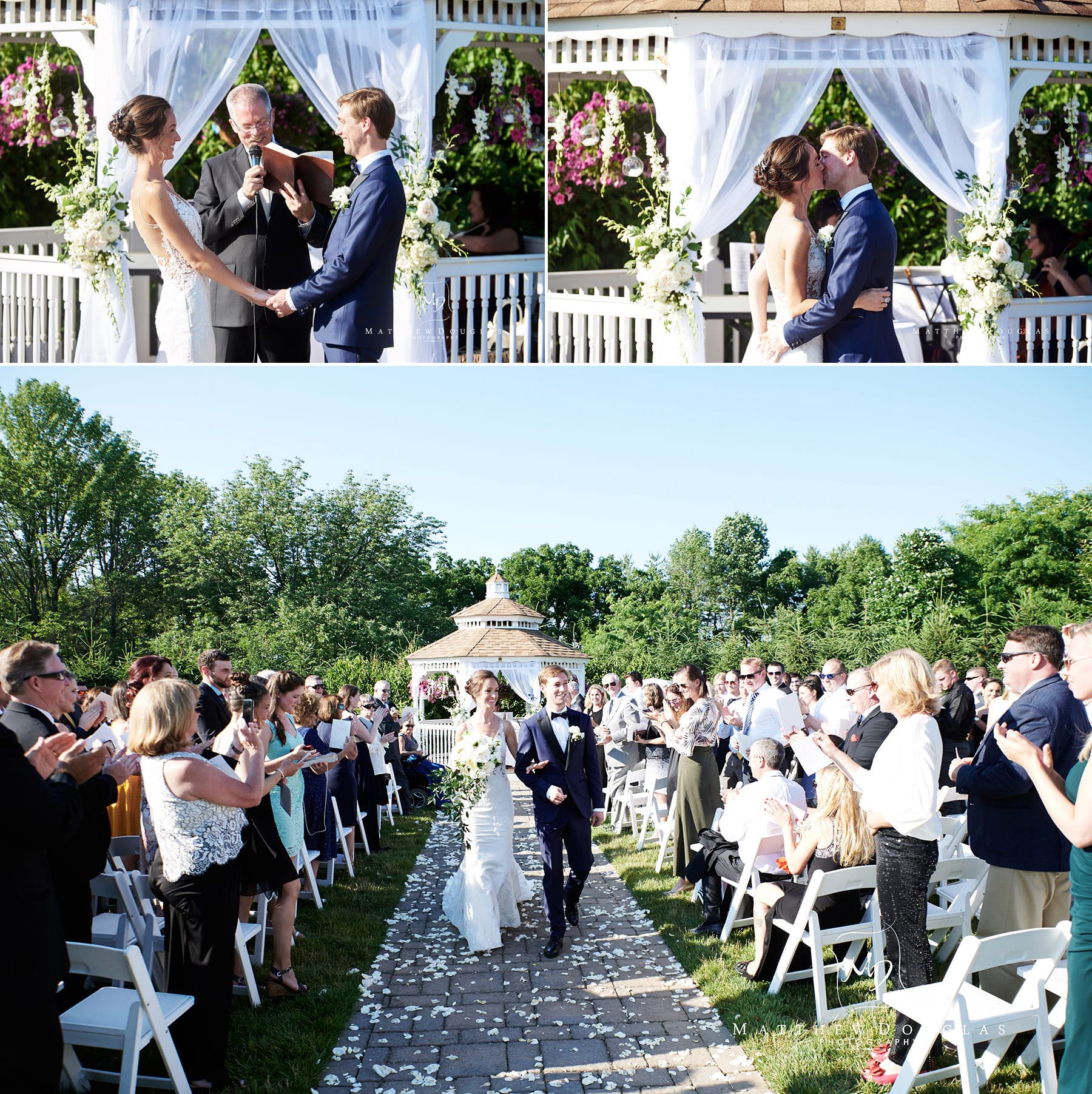 wedding ceremony kiss photo farmhouse at the grand colonial