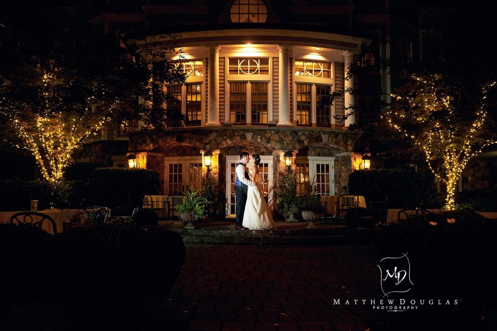 olde mill inn wedding night portrait