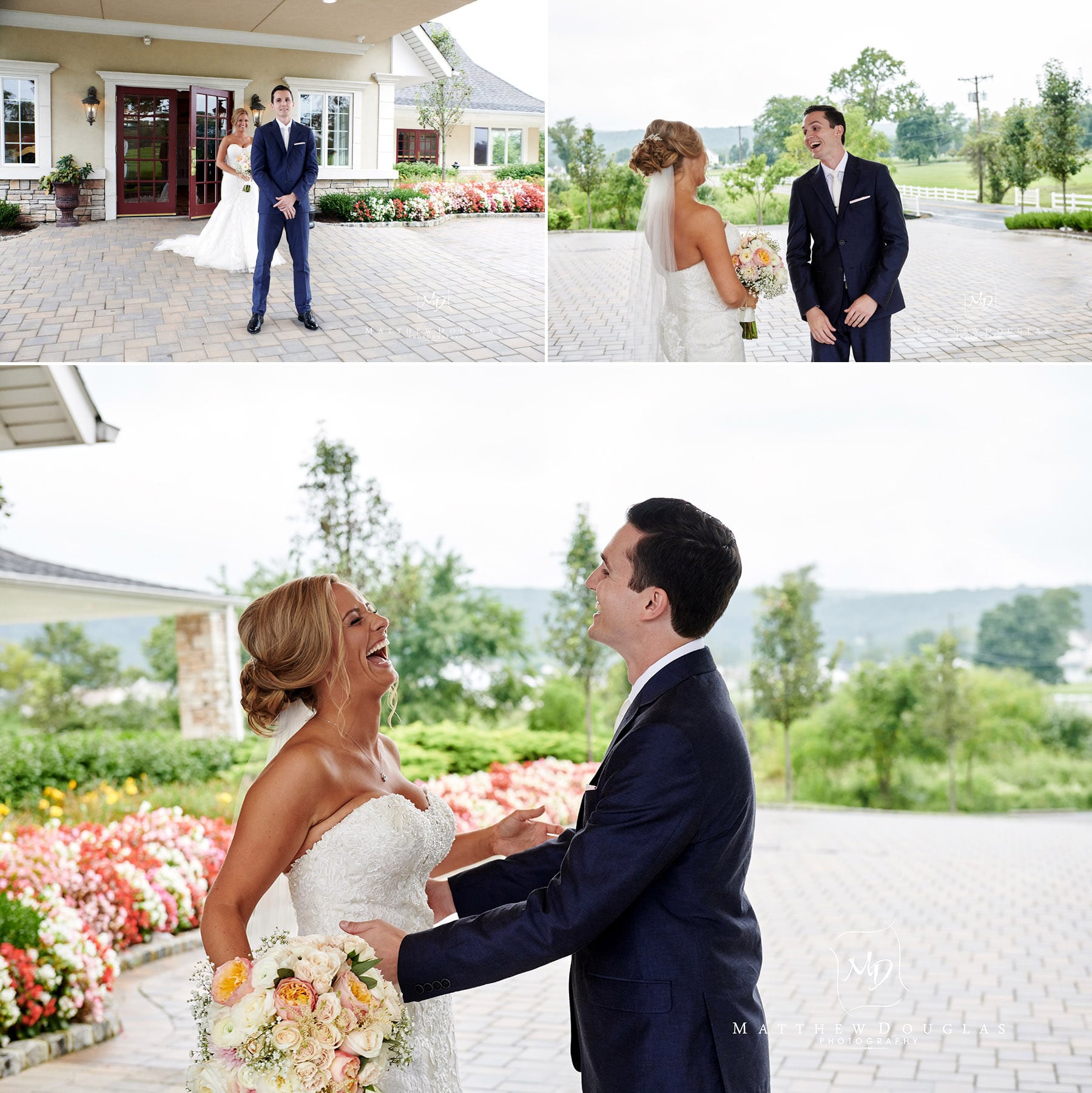 Chandelier Flanders Valley Wedding first look photos