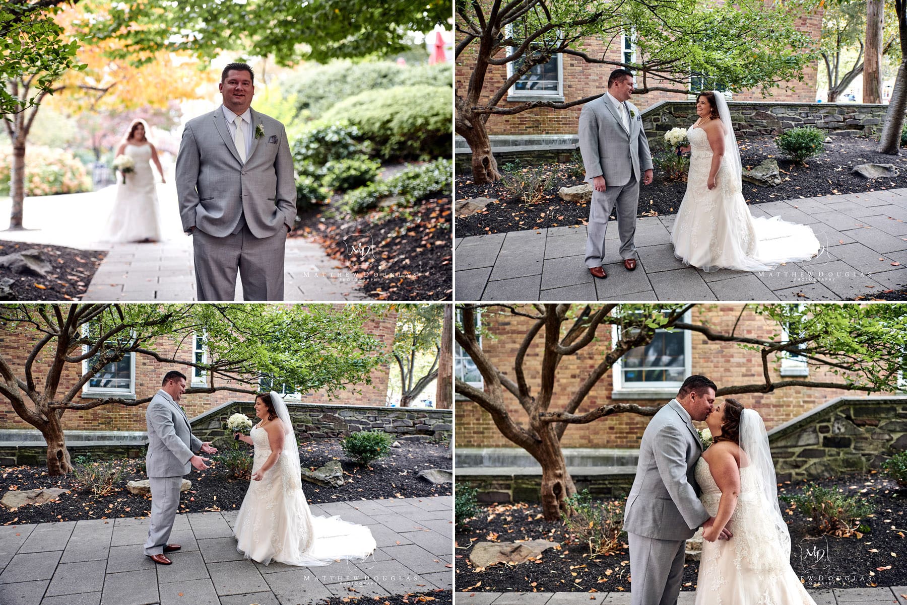 Nassau Inn weddings first look