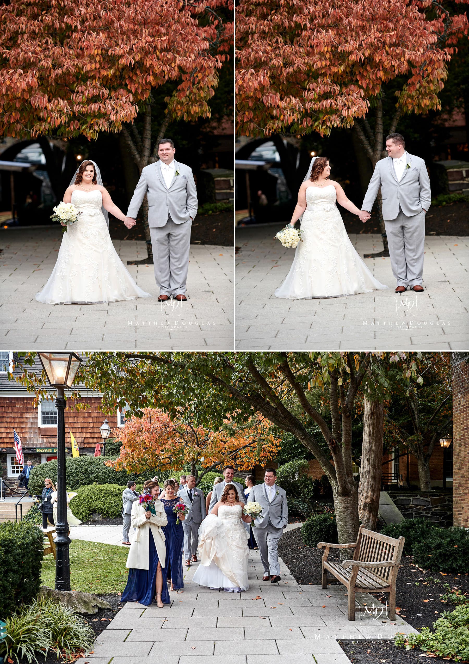 Nassau Inn fall wedding photos