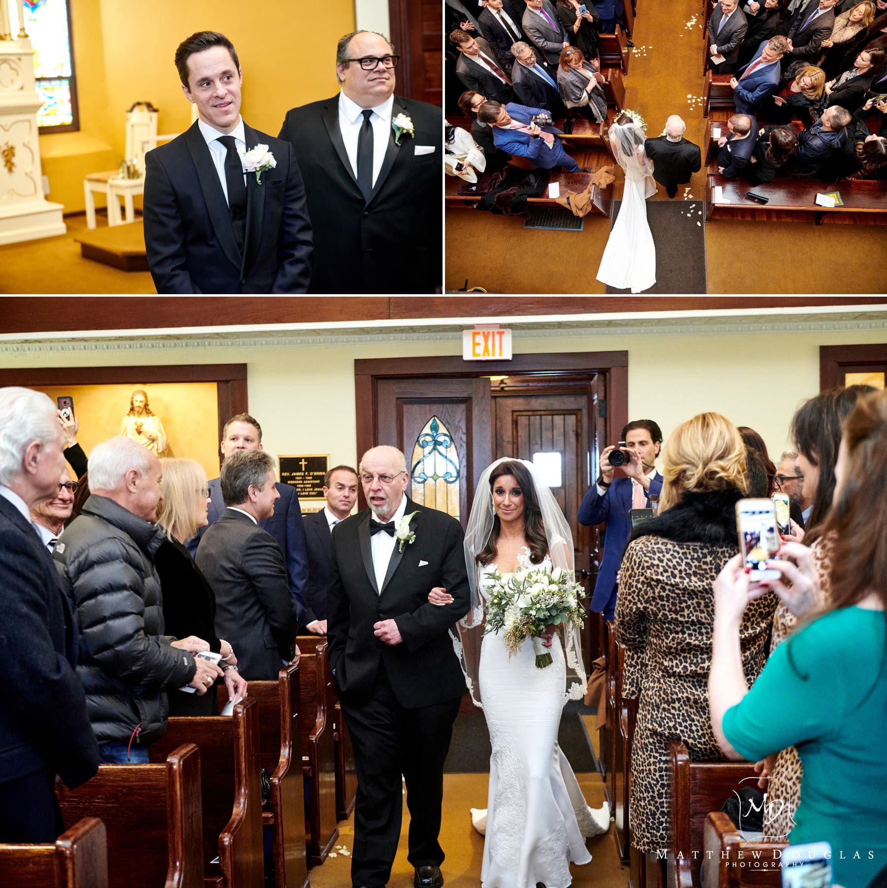 bridal church entrance photos