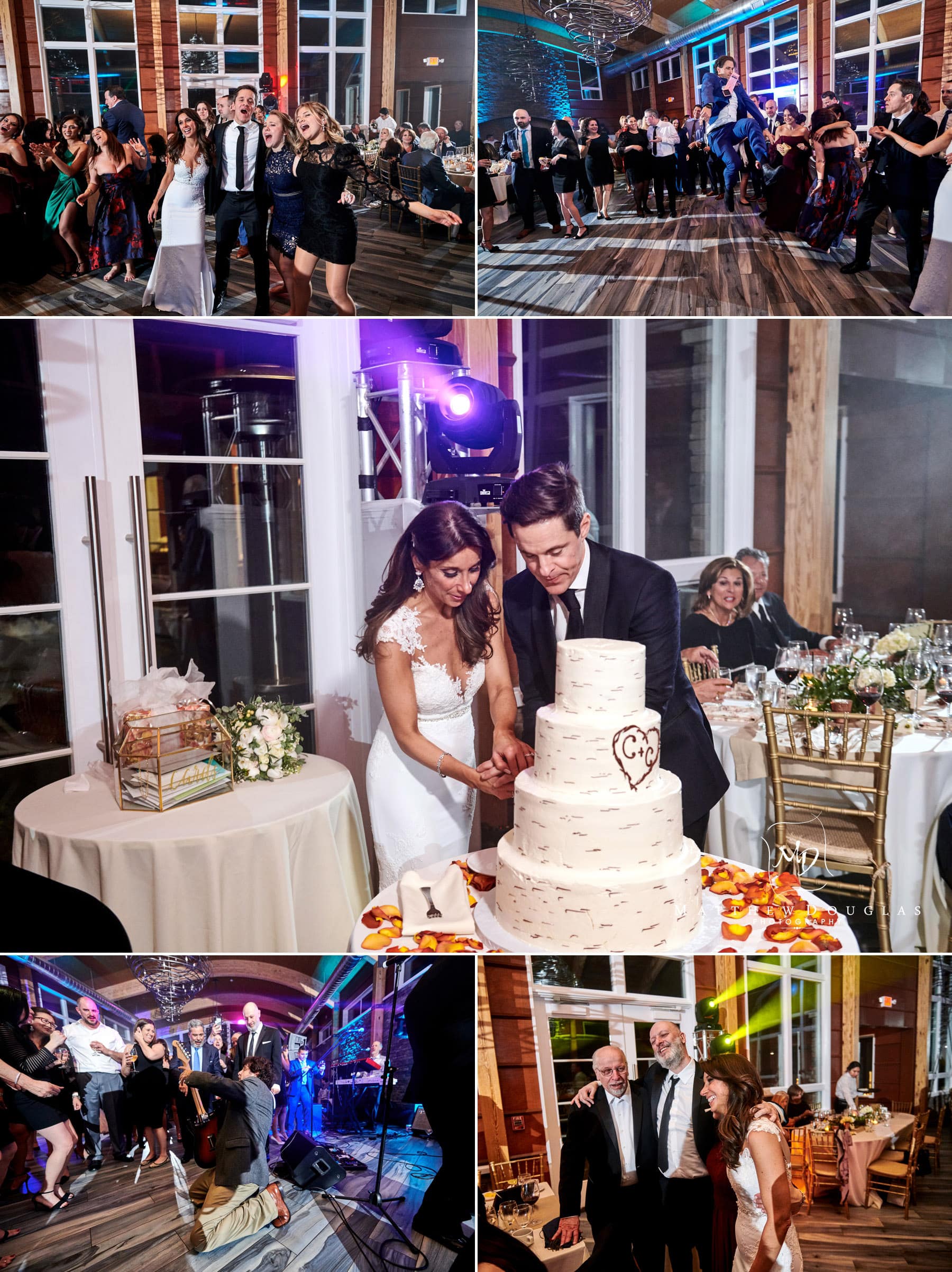 lodge at stone house at sterling ridge wedding reception photos