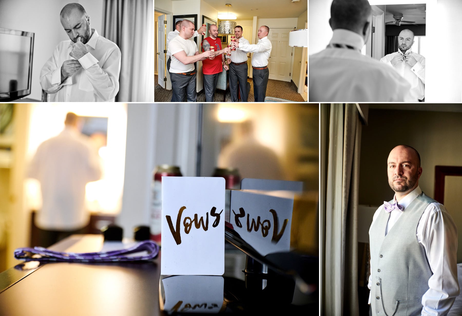 groomsmen getting ready photos