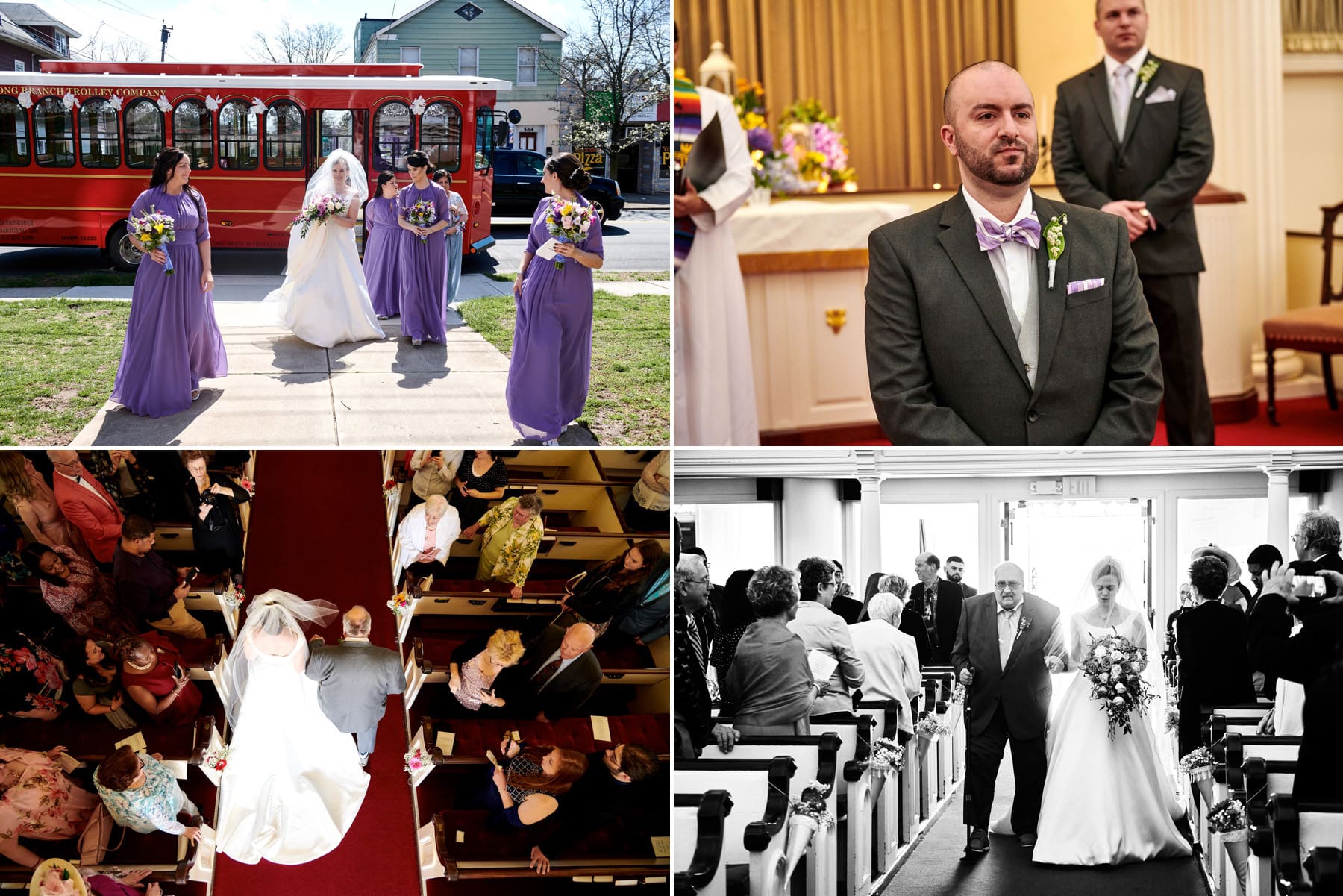 bride entering church photos