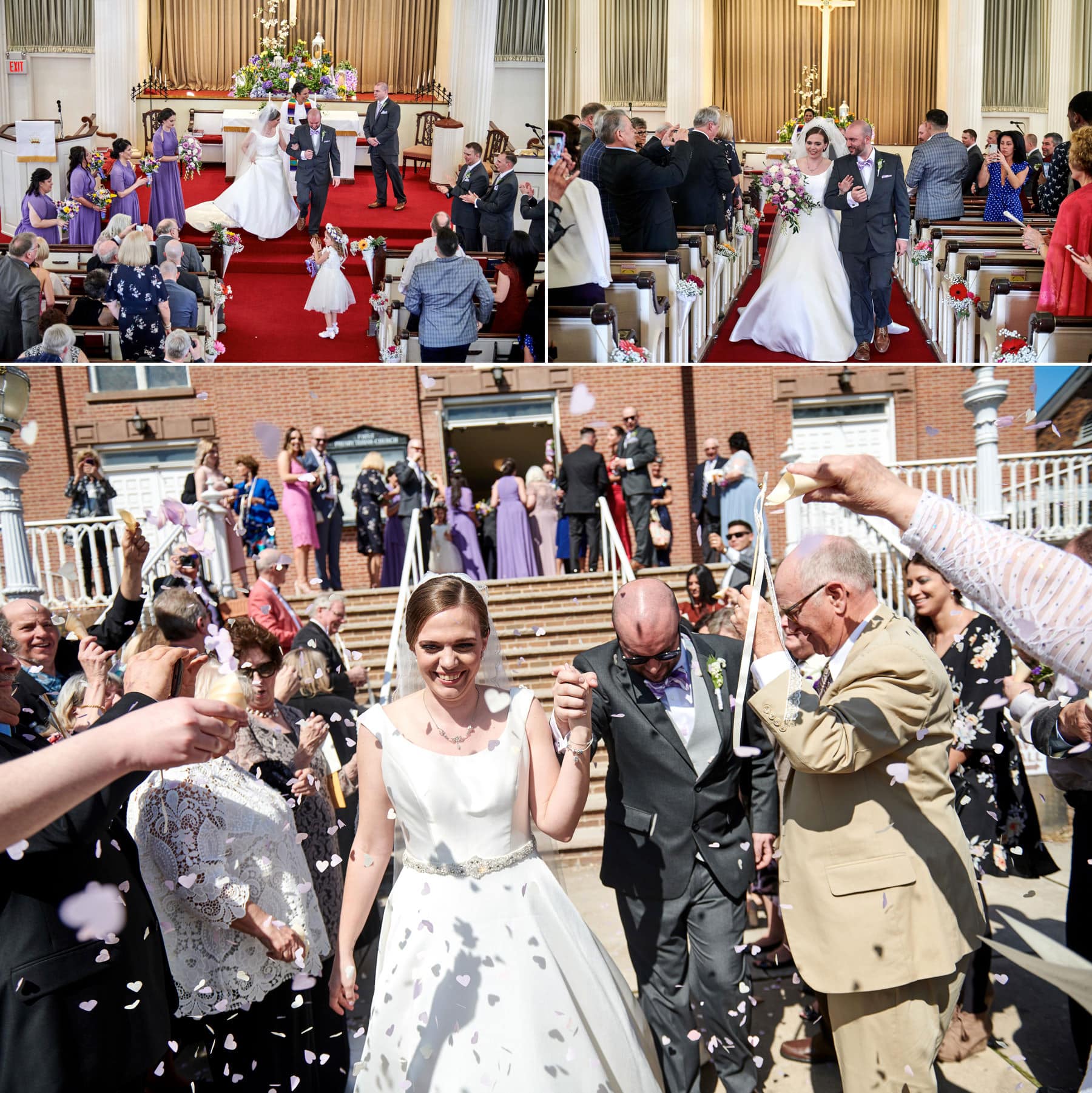 church wedding exit photos