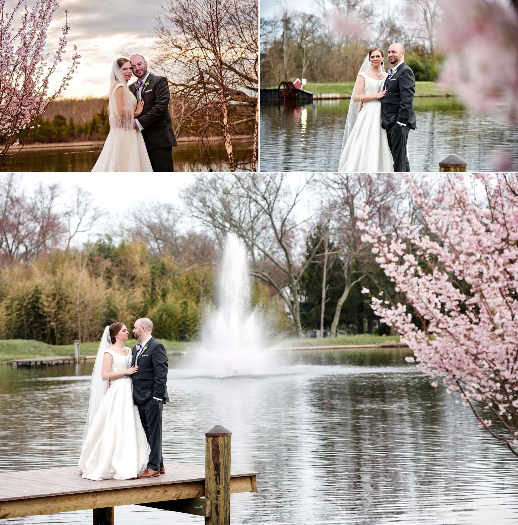 bride and groom photos at The Mill lakeside Manor