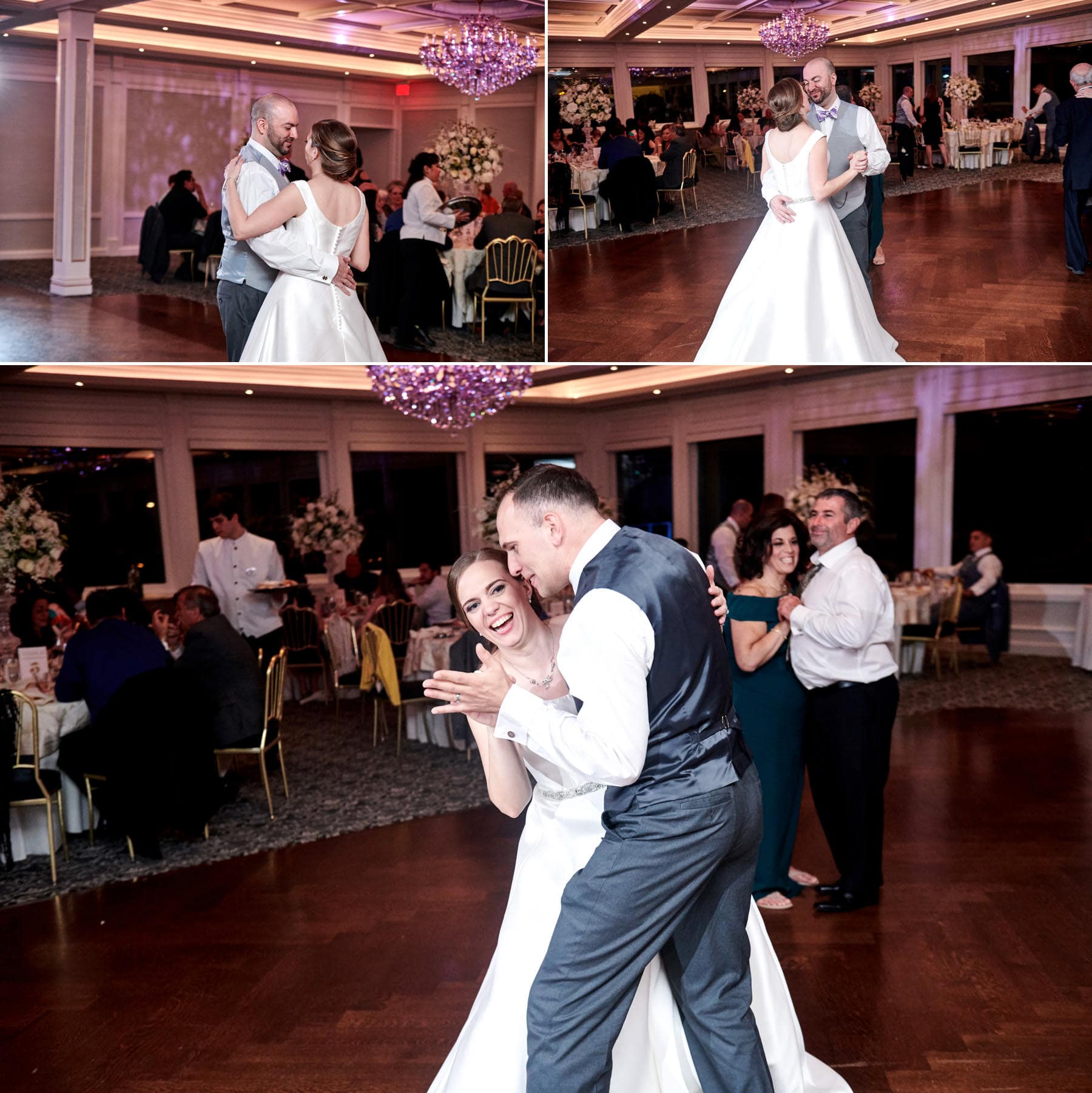 bride and groom dancing at The Mill lakeside Manor