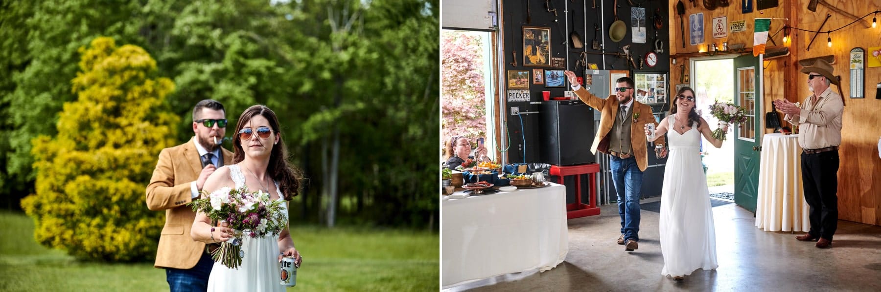 farm wedding grand entrance photos