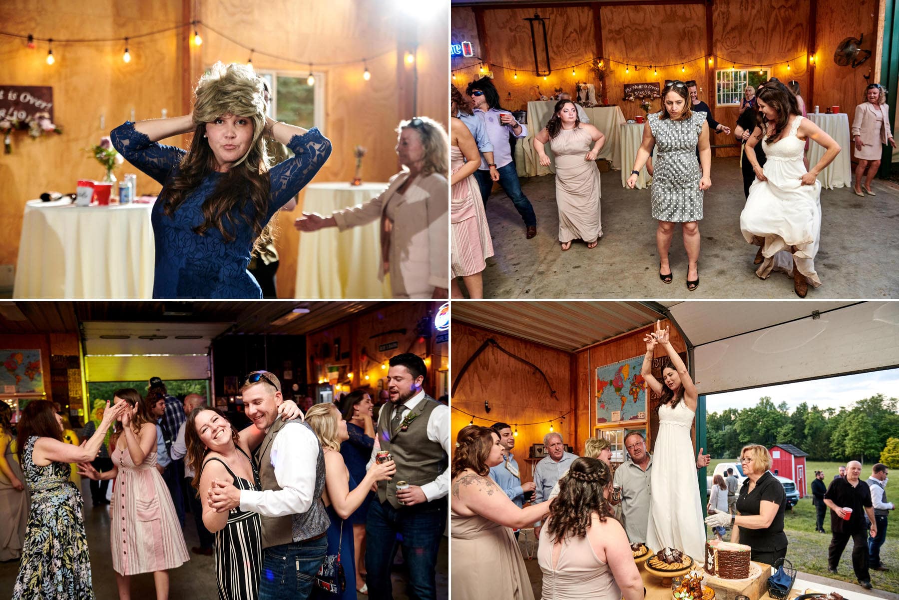 dancefloor photos at farm wedding