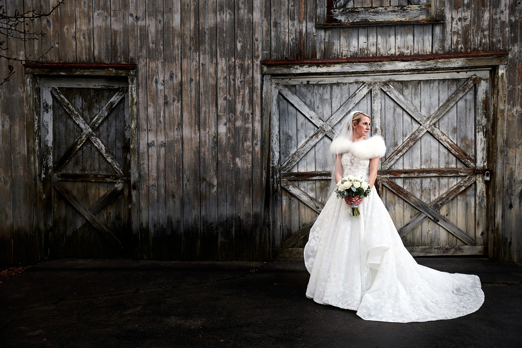 winter wedding at the bernards inn photo