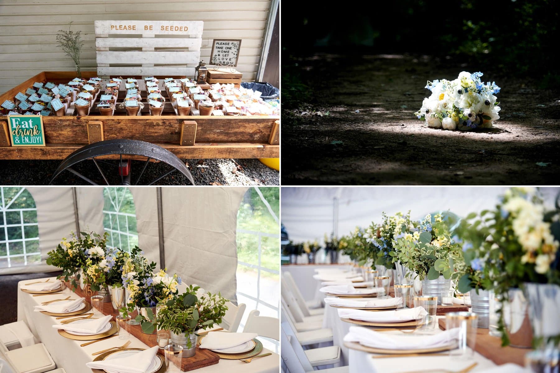 wedding detail photos at maskers barn