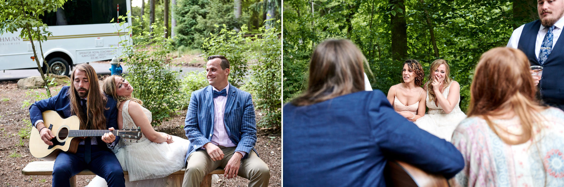 acoustic guitar wedding photos at maskers barn