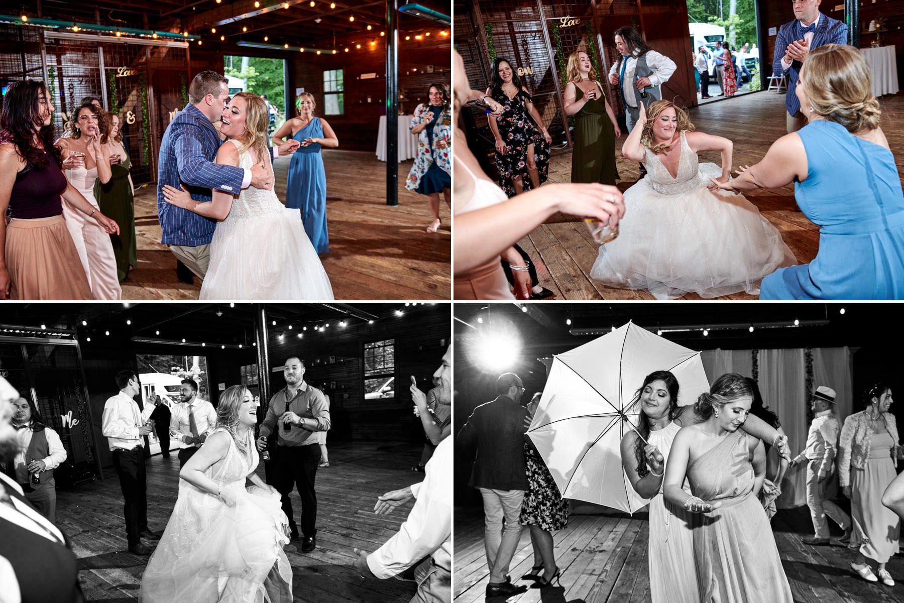 wedding dancing photos at maskers barn
