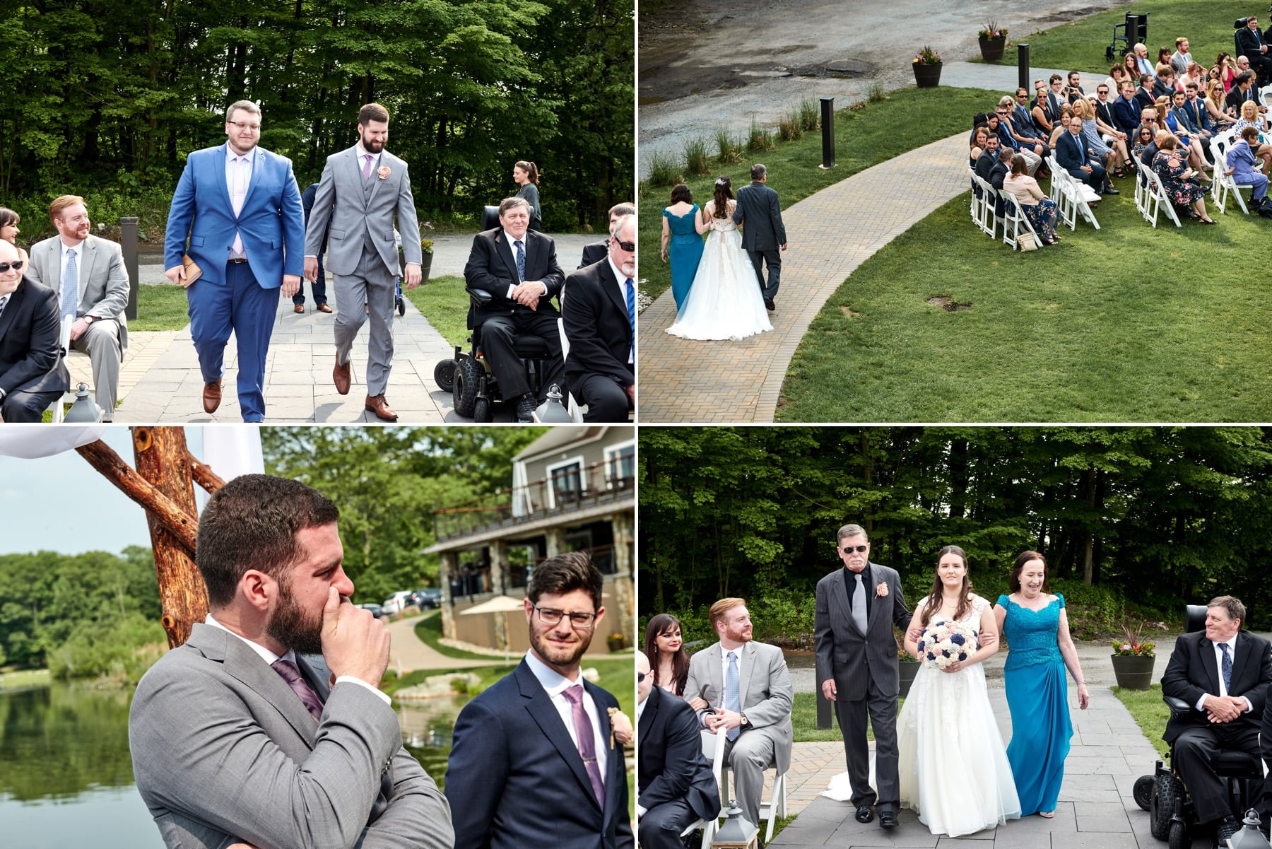 wedding ceremony photos at Rock Island Lake Club