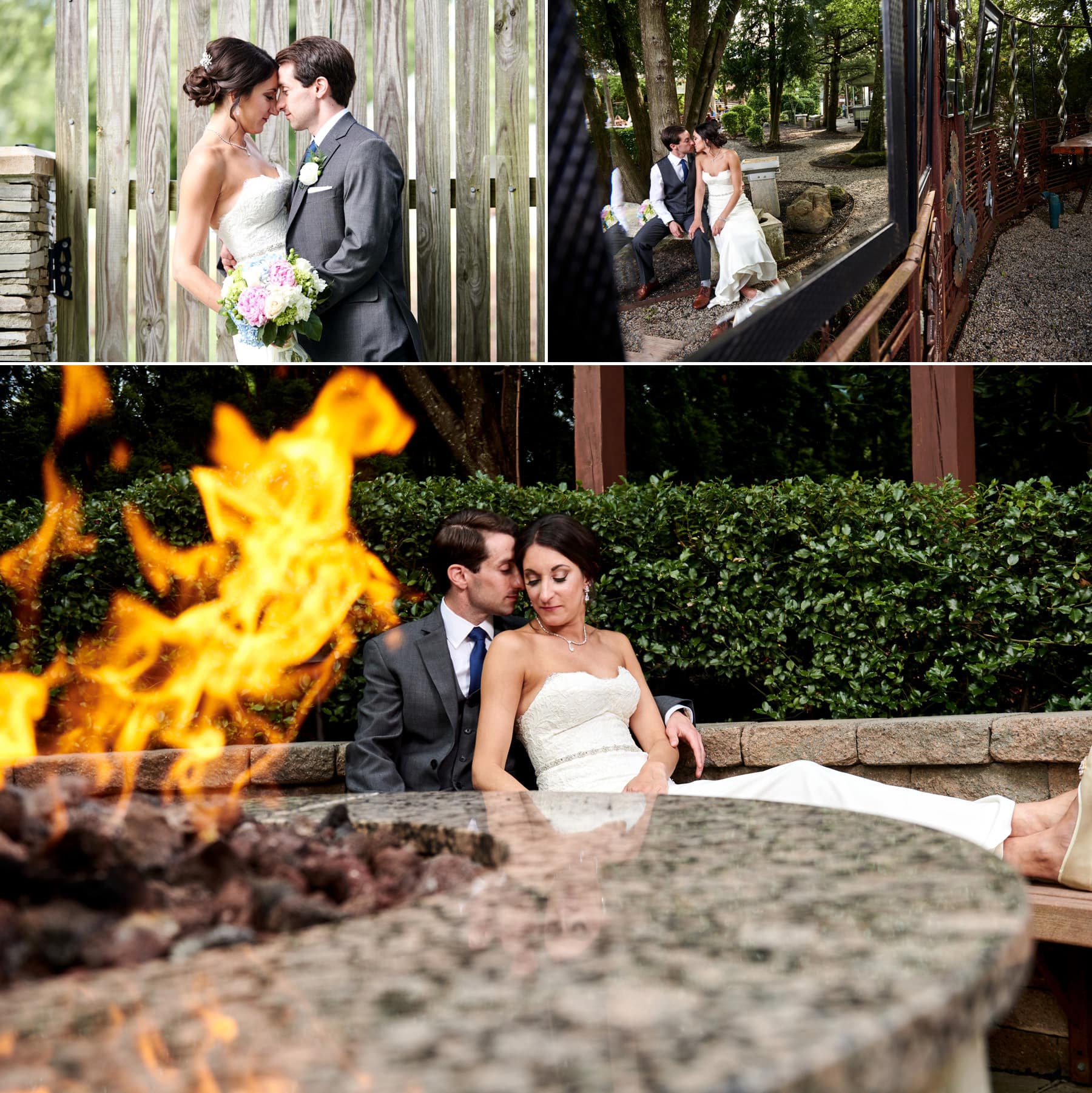 stone house at stirling ridge bride and groom photos