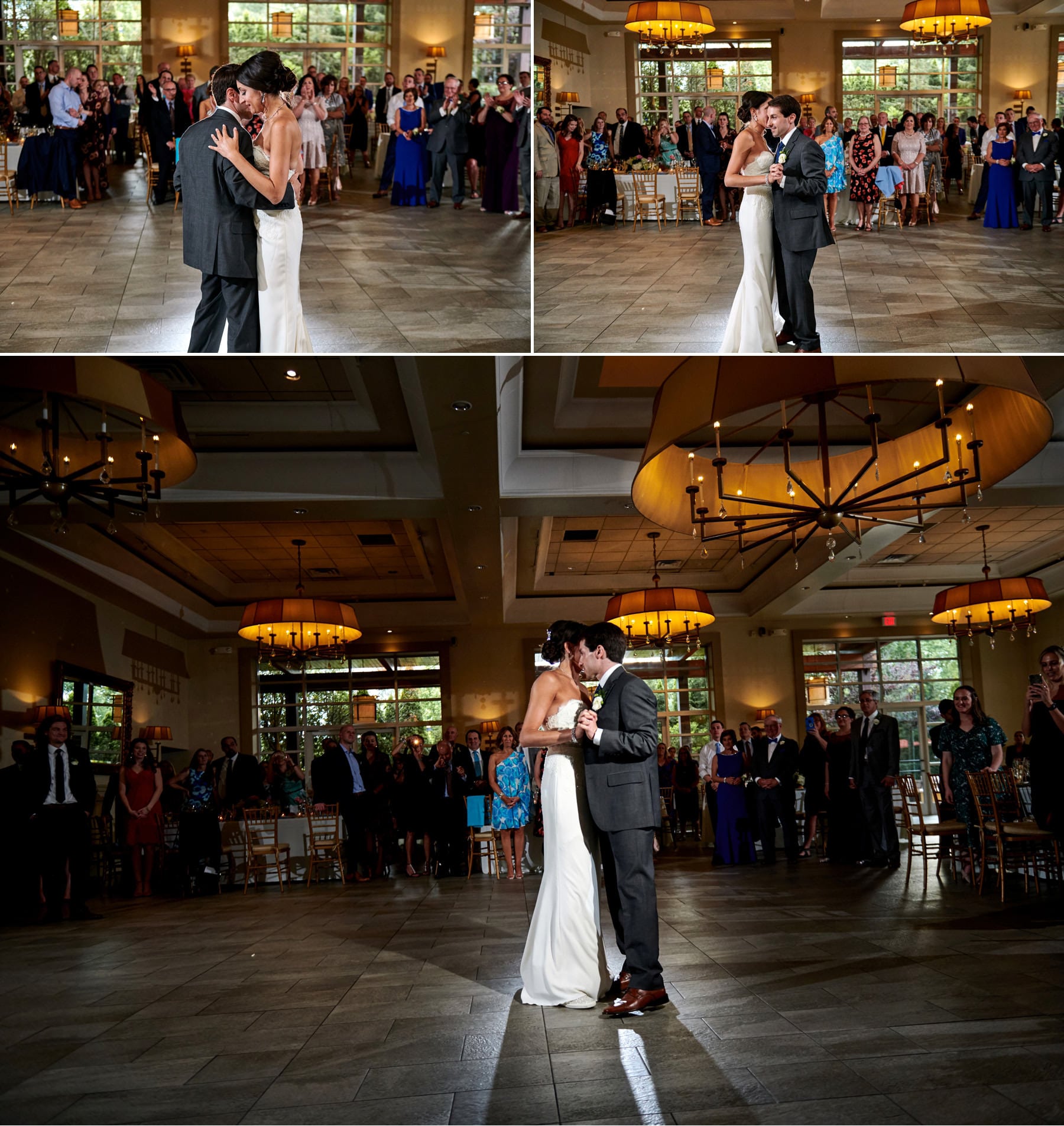 stone house at stirling ridge wedding first dance photos