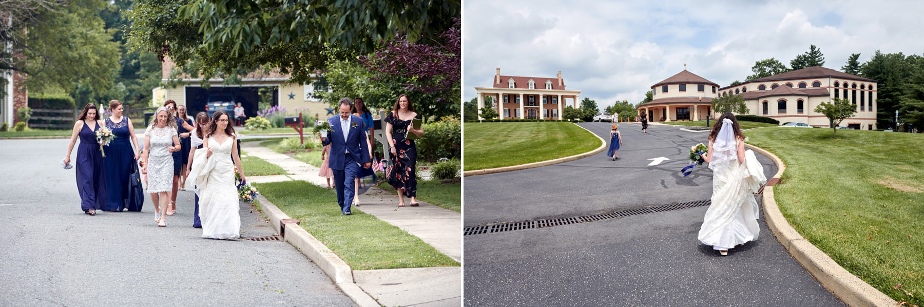 walking to the wedding photos
