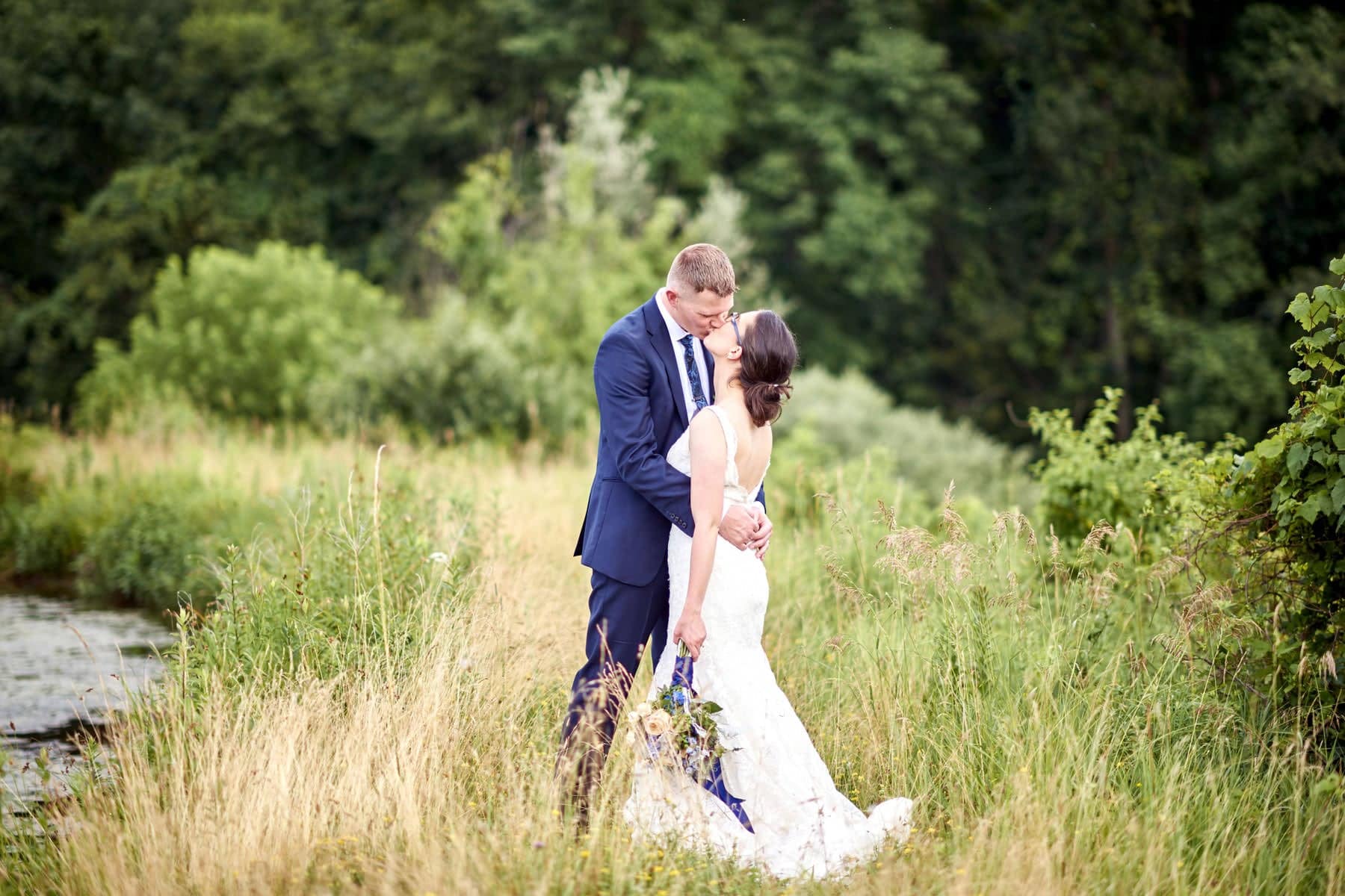 born to run farm wedding photo in the field