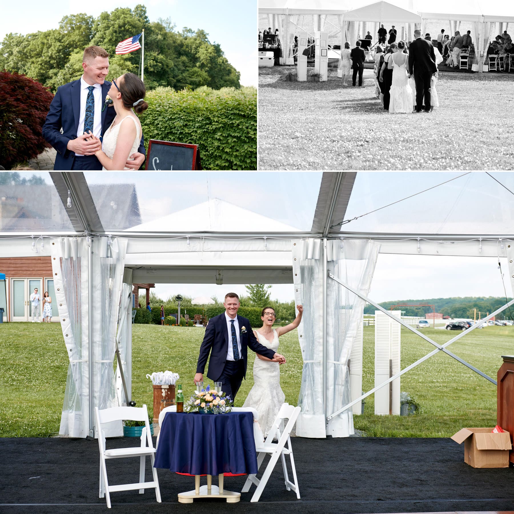 bridal party entrance photos at born to run farm